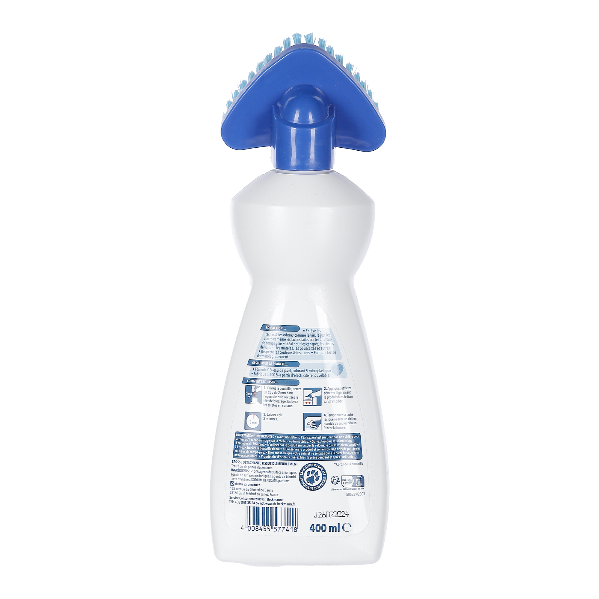 Brosse détachante tissus d'ameublement