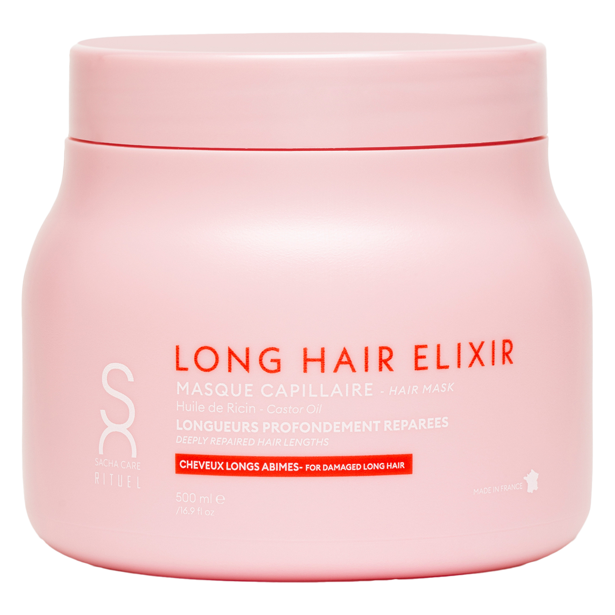 Masque capillaire cheveux longs abîmés huile de ricin