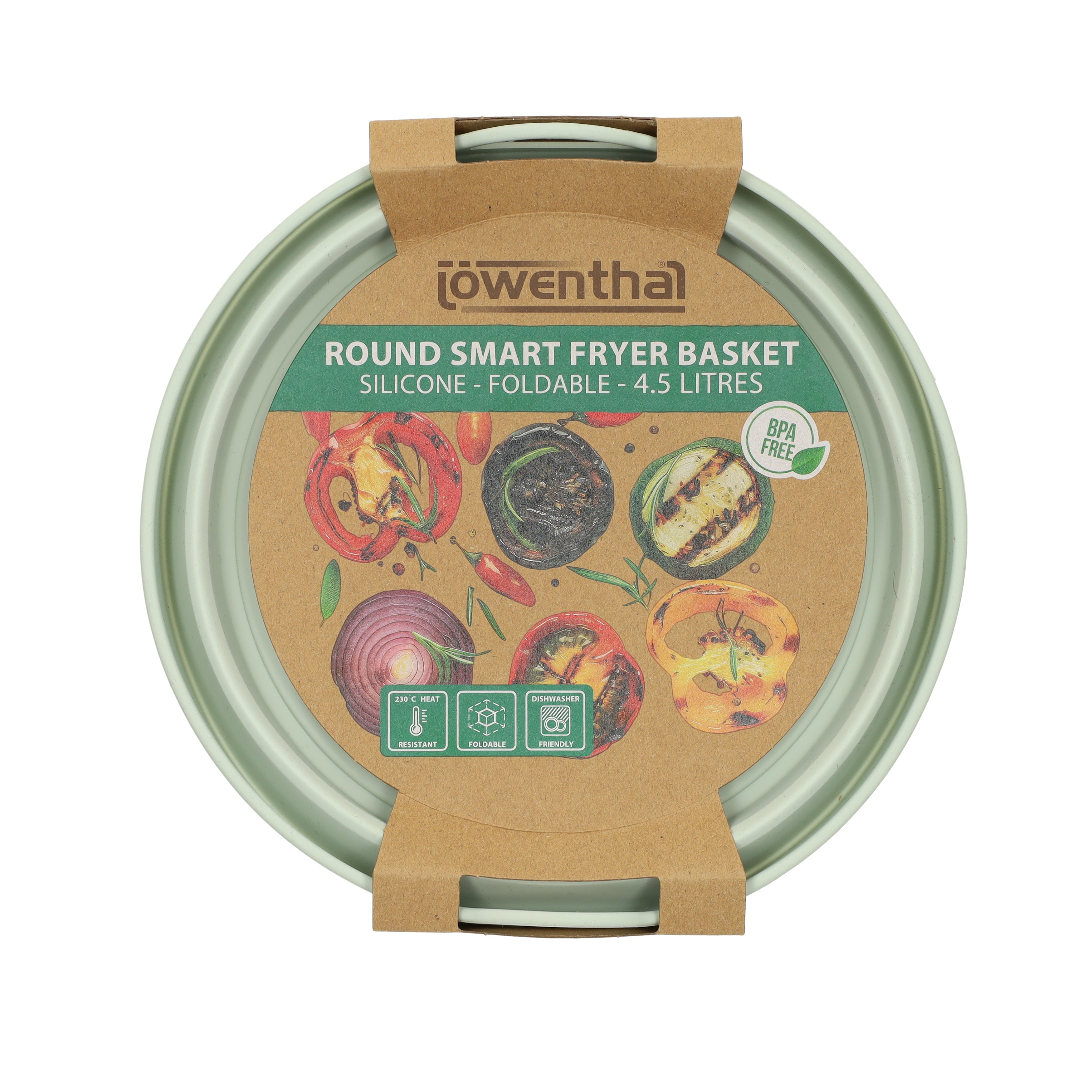 Panier en silicone rétractable rond pour friteuse à air