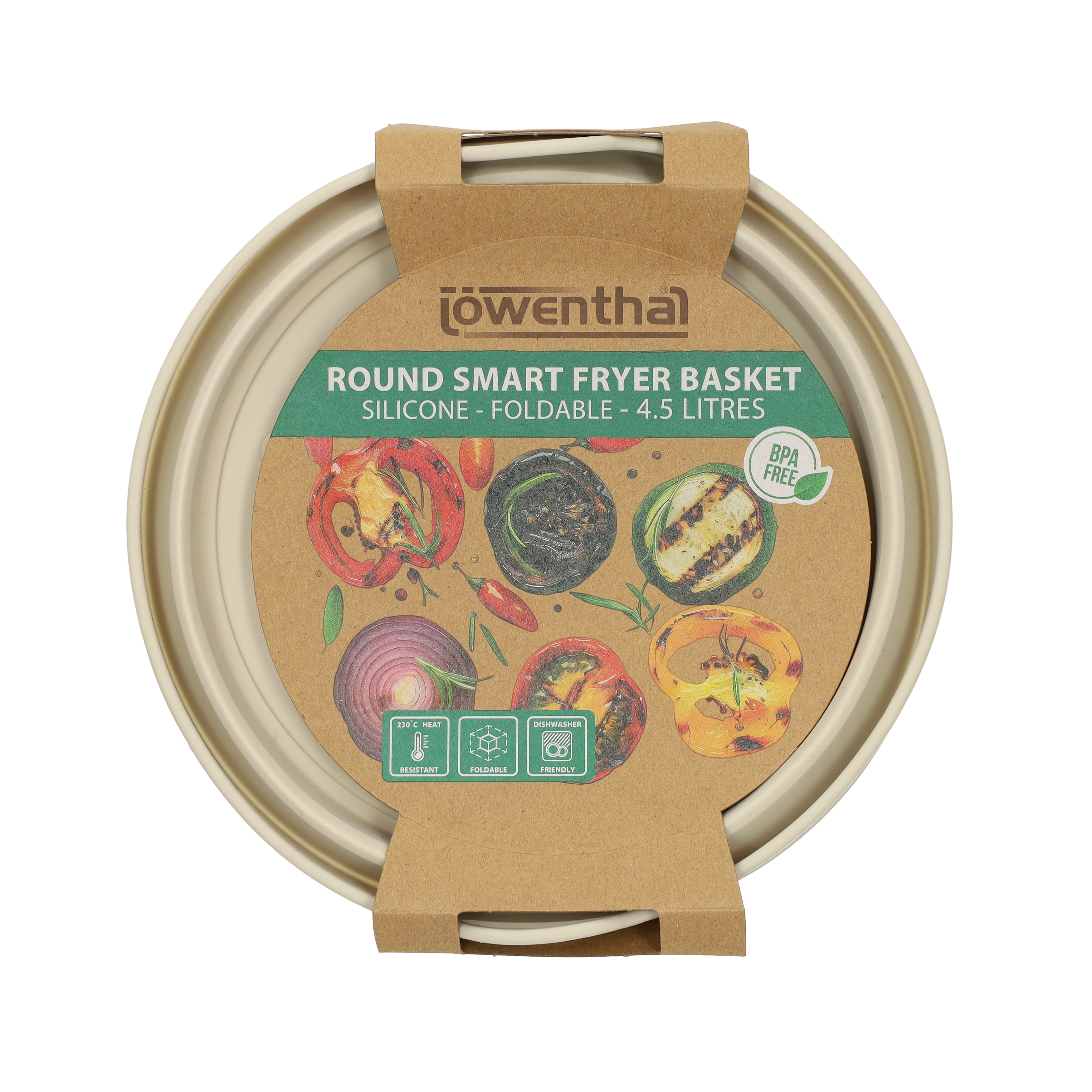 Panier en silicone rétractable rond pour friteuse à air