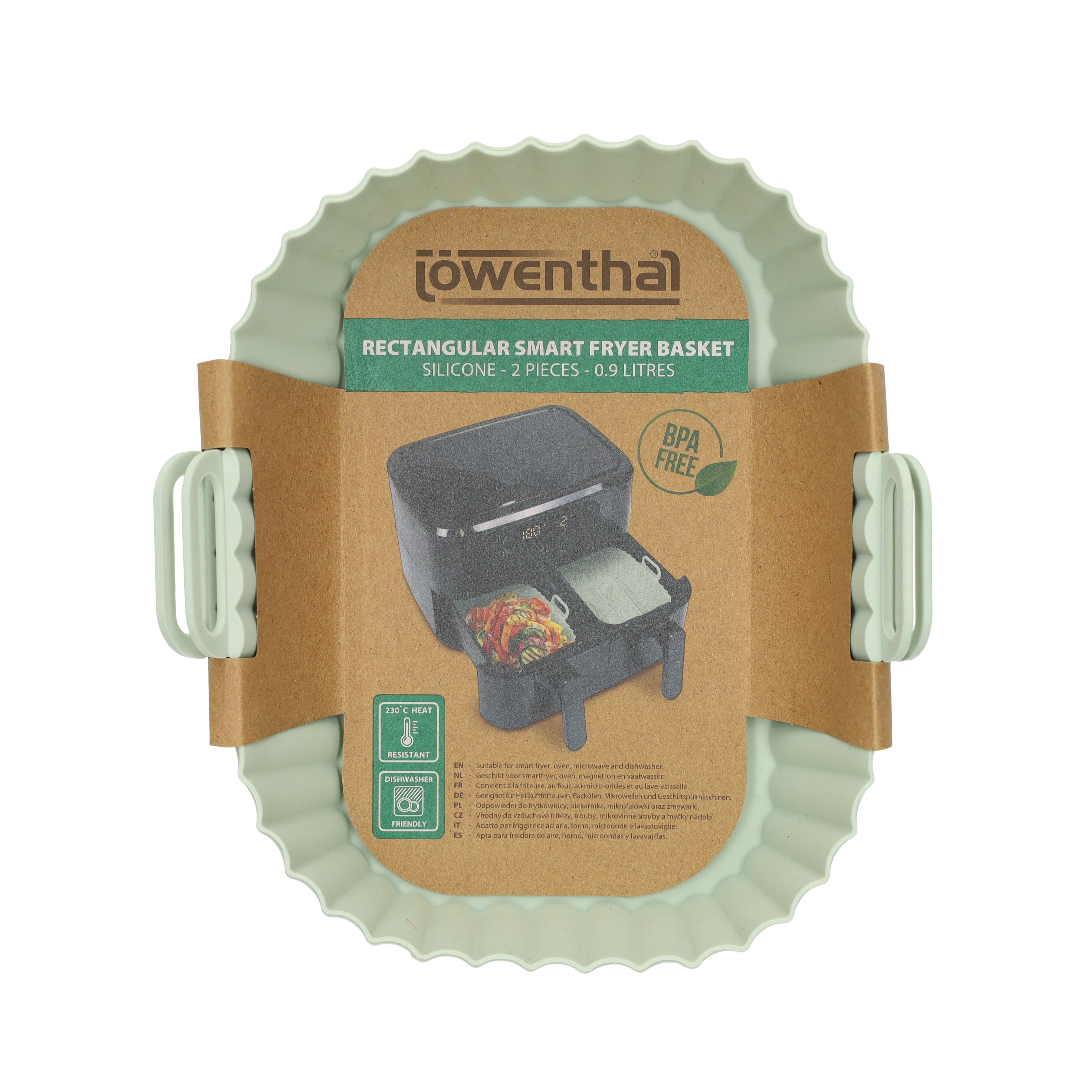2 paniers en silicone rectangulaire pour friteuse à air