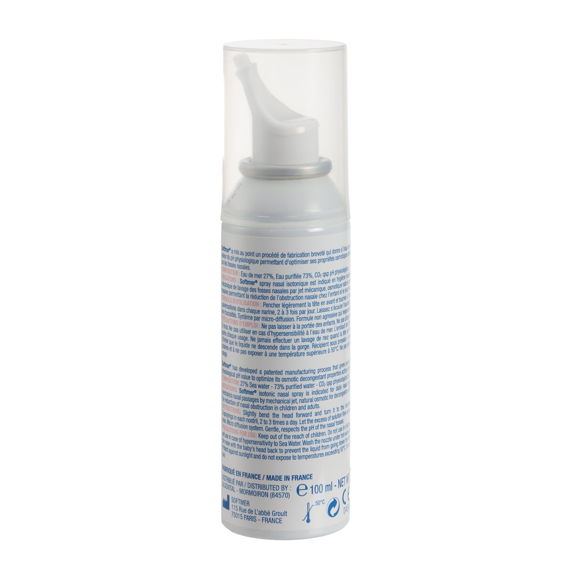 Spray Nasal Isotonique Eau de Mer Bébé Enfant 100ml