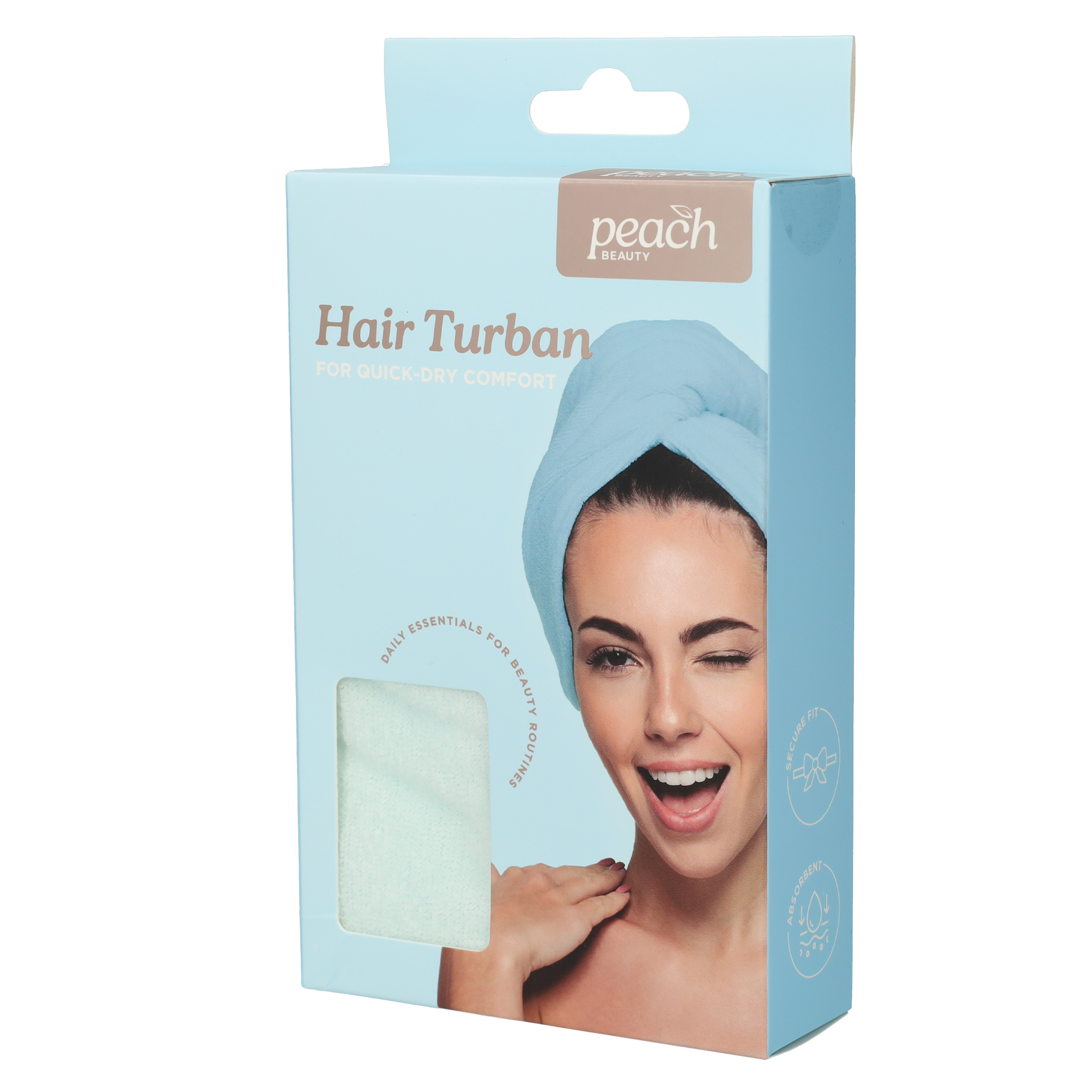 Serviette turban microfibre pour cheveux