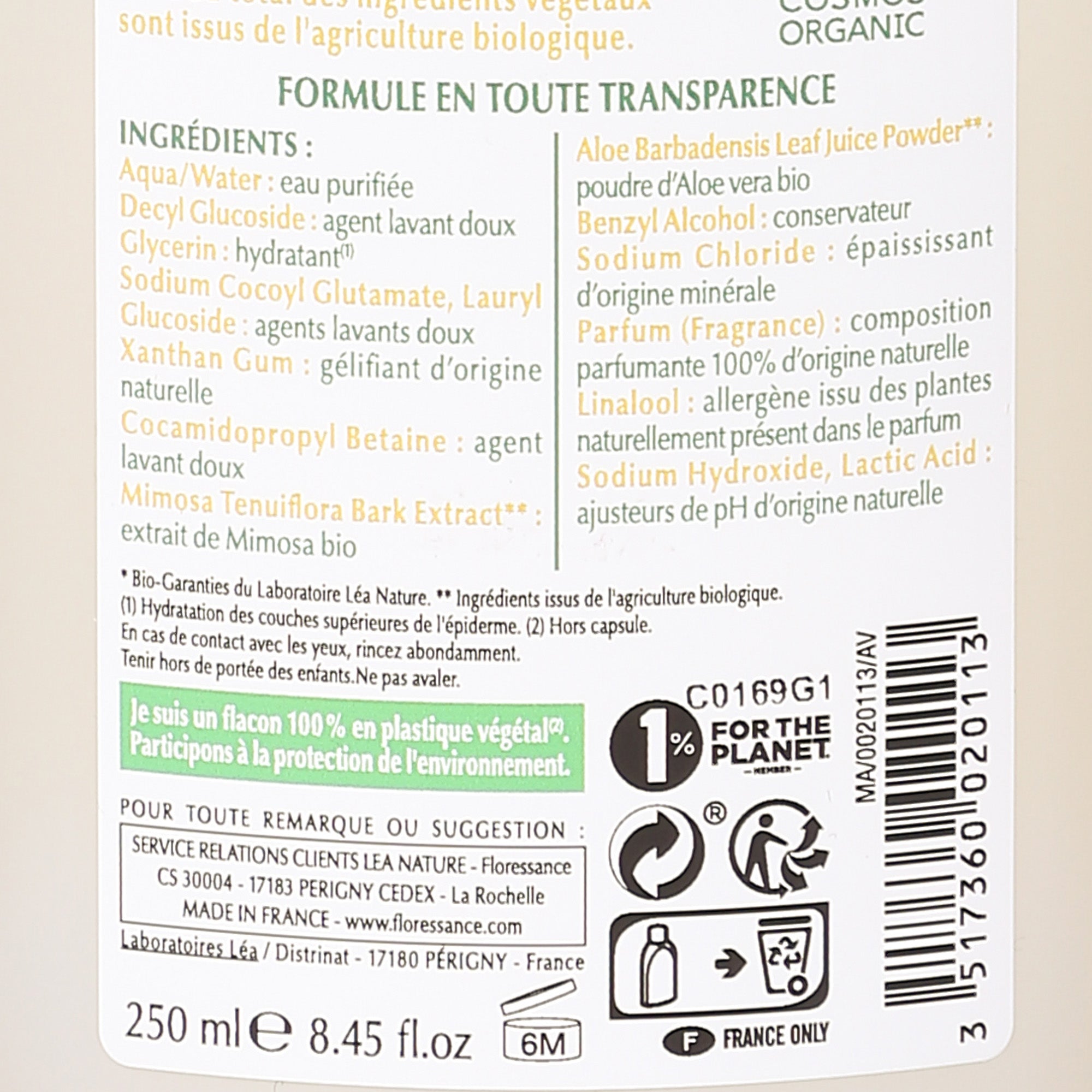 Gel douche bouquet de Mimosa