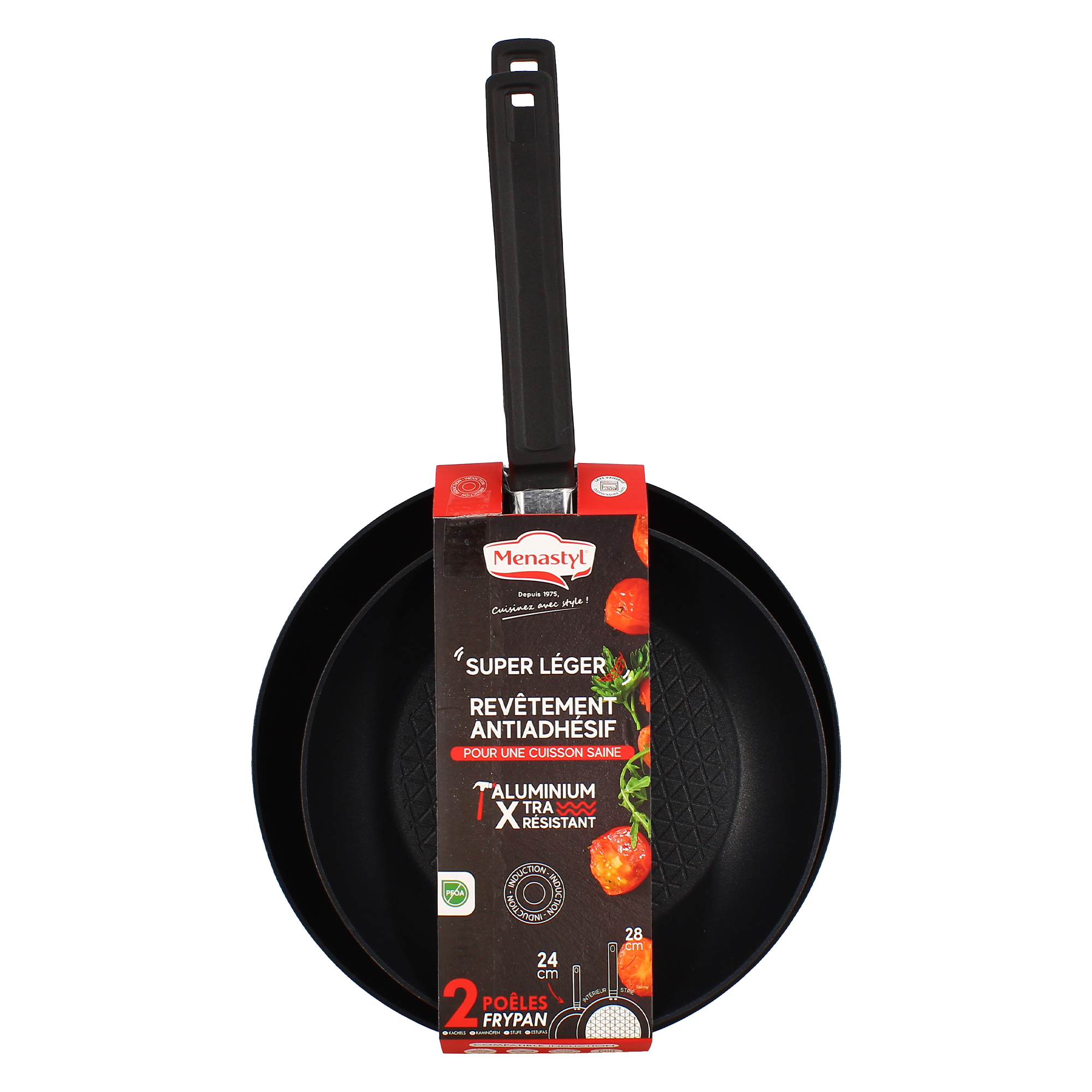 Lot de 2 casseroles tout feux dont induction
