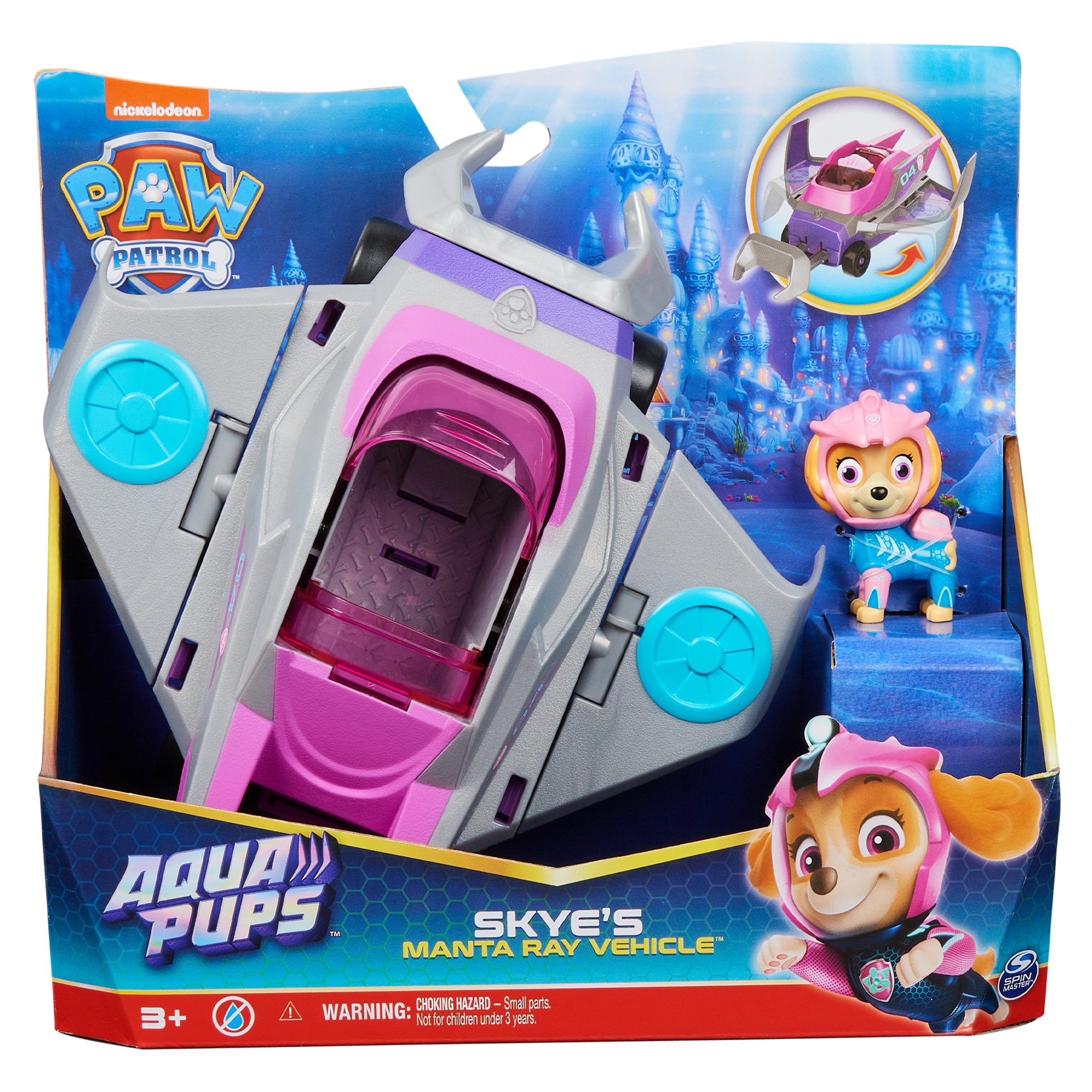 Véhicule et figurine aqua pups - Stella La Pat' Patrouille
