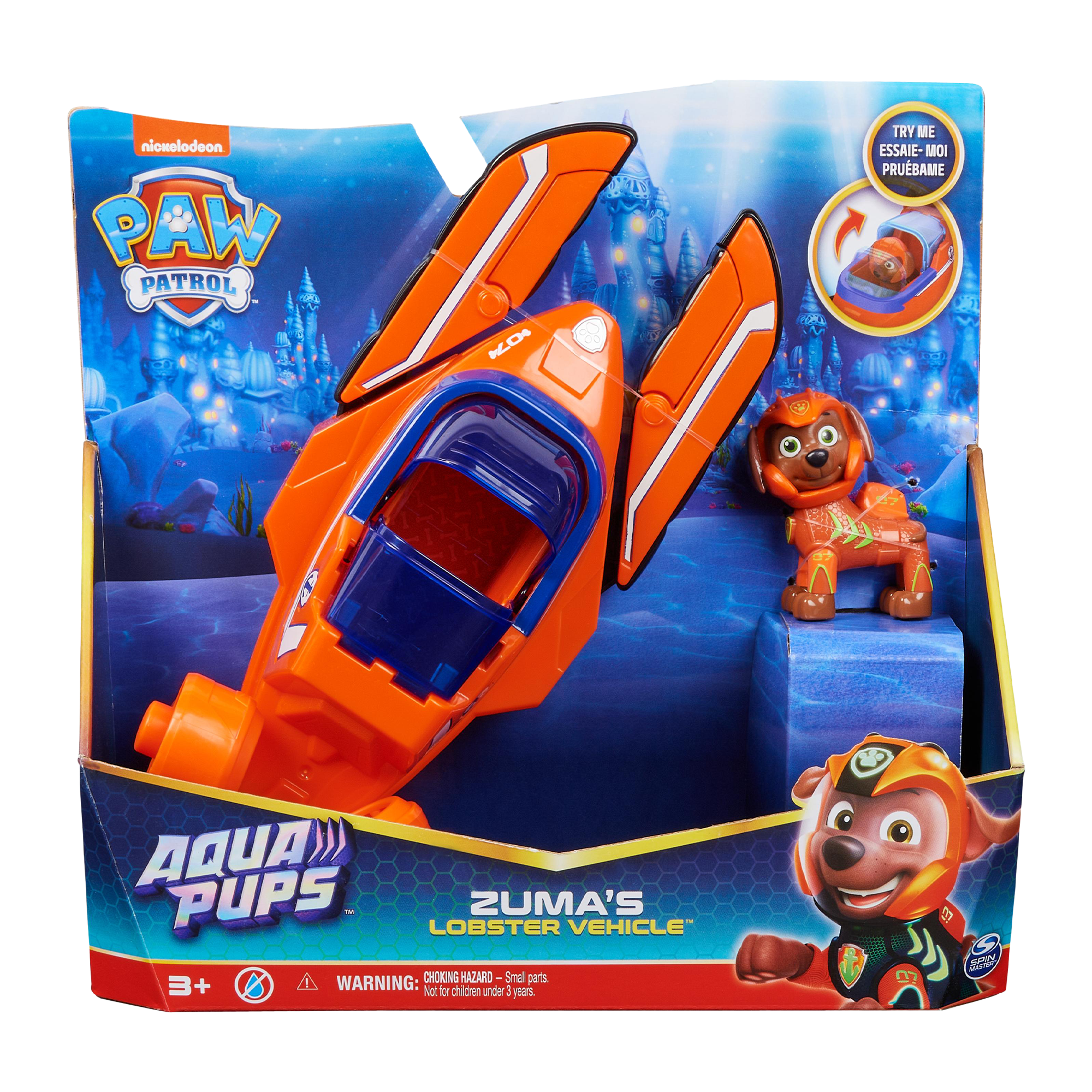 Véhicule + Figurine Aqua Pups - Zuma La pat patrouille
