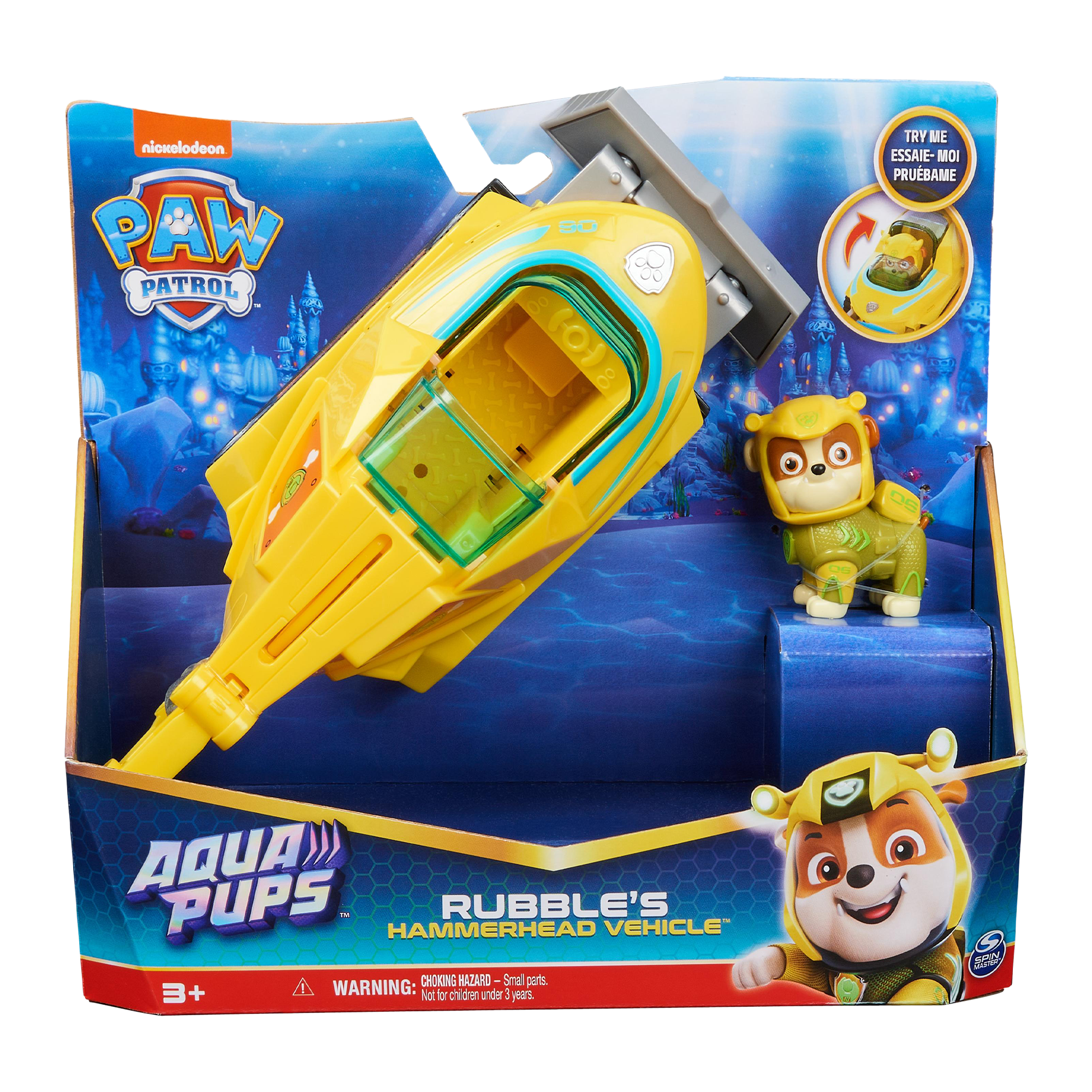 Véhicule + figurine aqua pups - Ruben La pat Patrouille