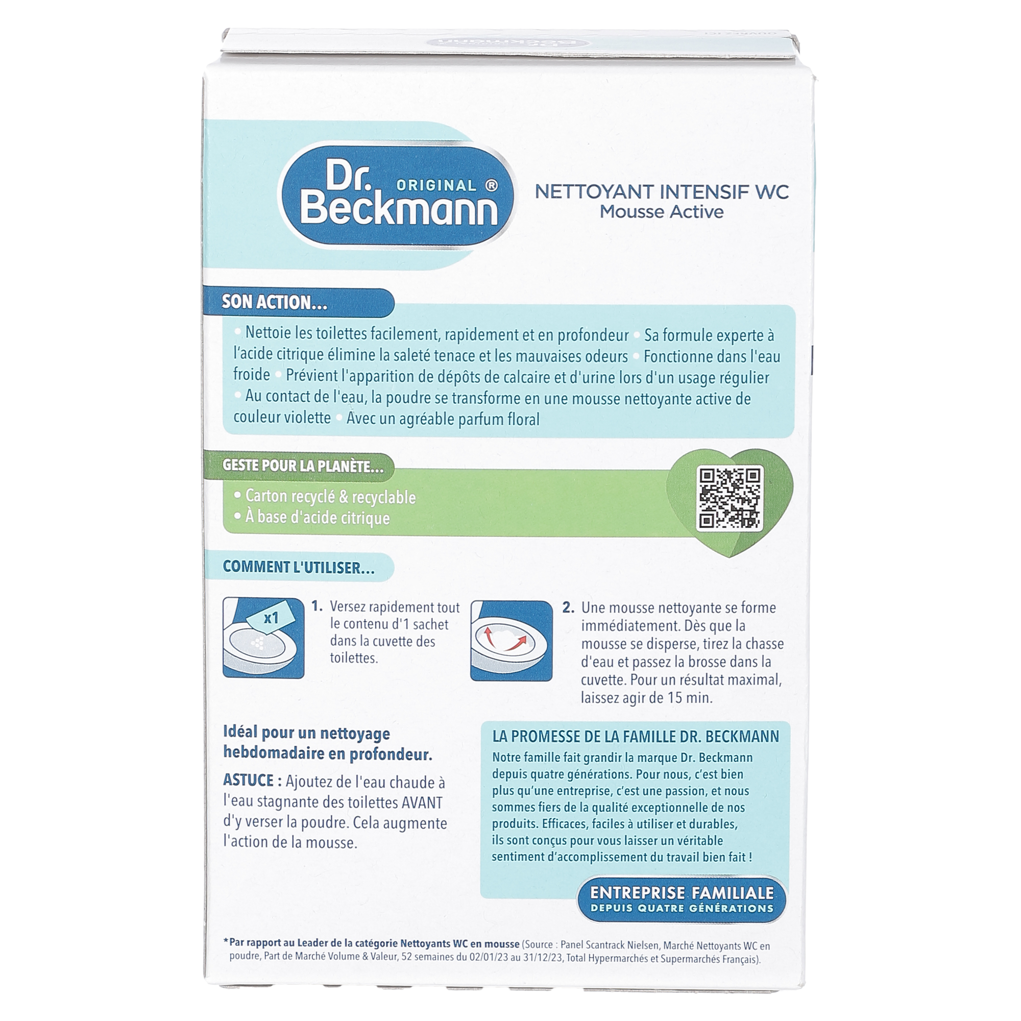 3 sachets mousses active nettoyantes intensif wc