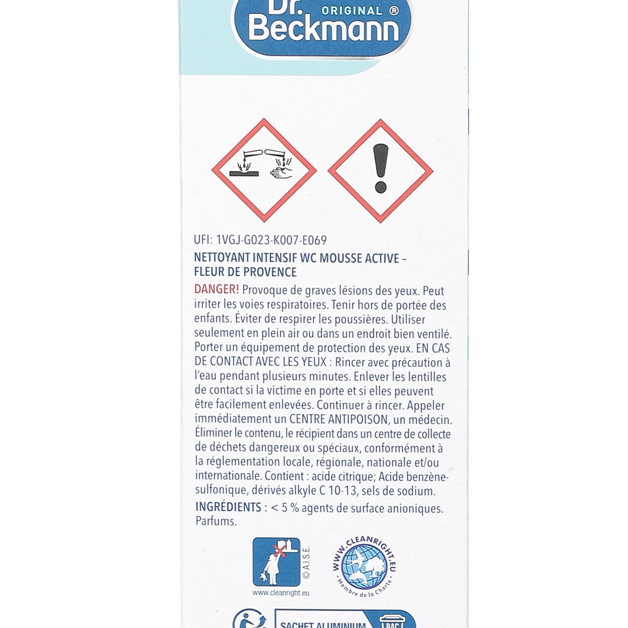 3 sachets mousses active nettoyantes intensif wc