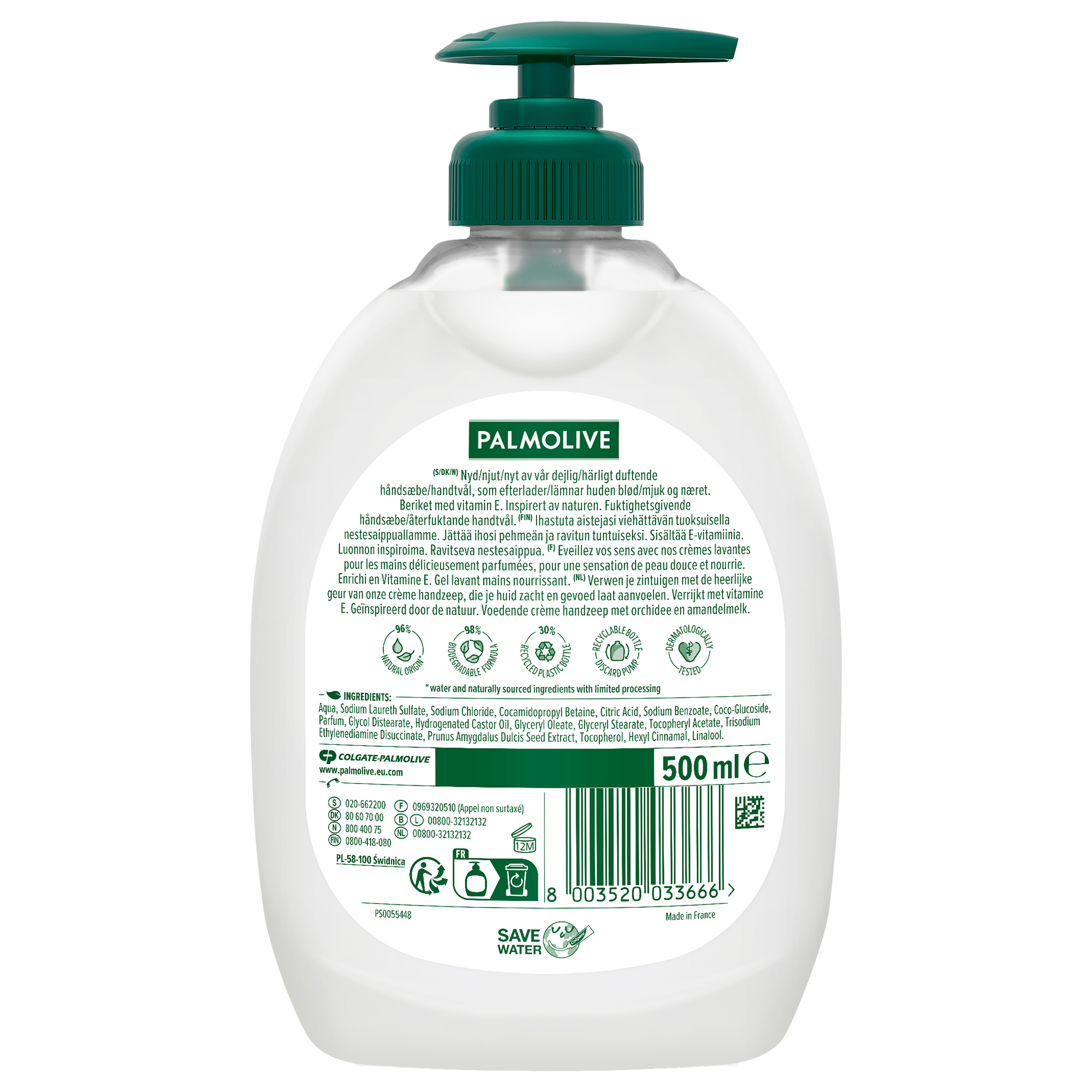 Crème lavante mains lait et amande