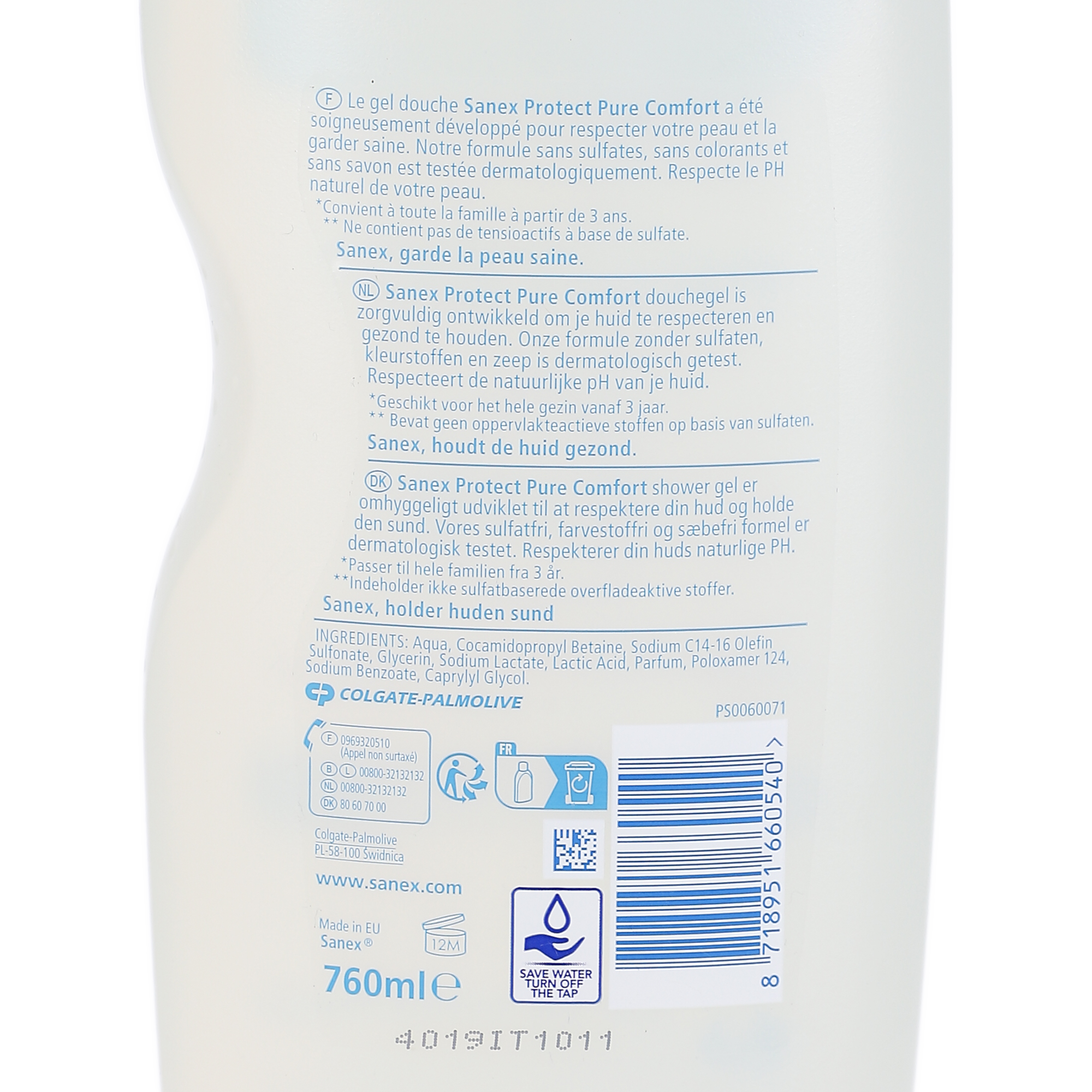 Gel douche pure confort