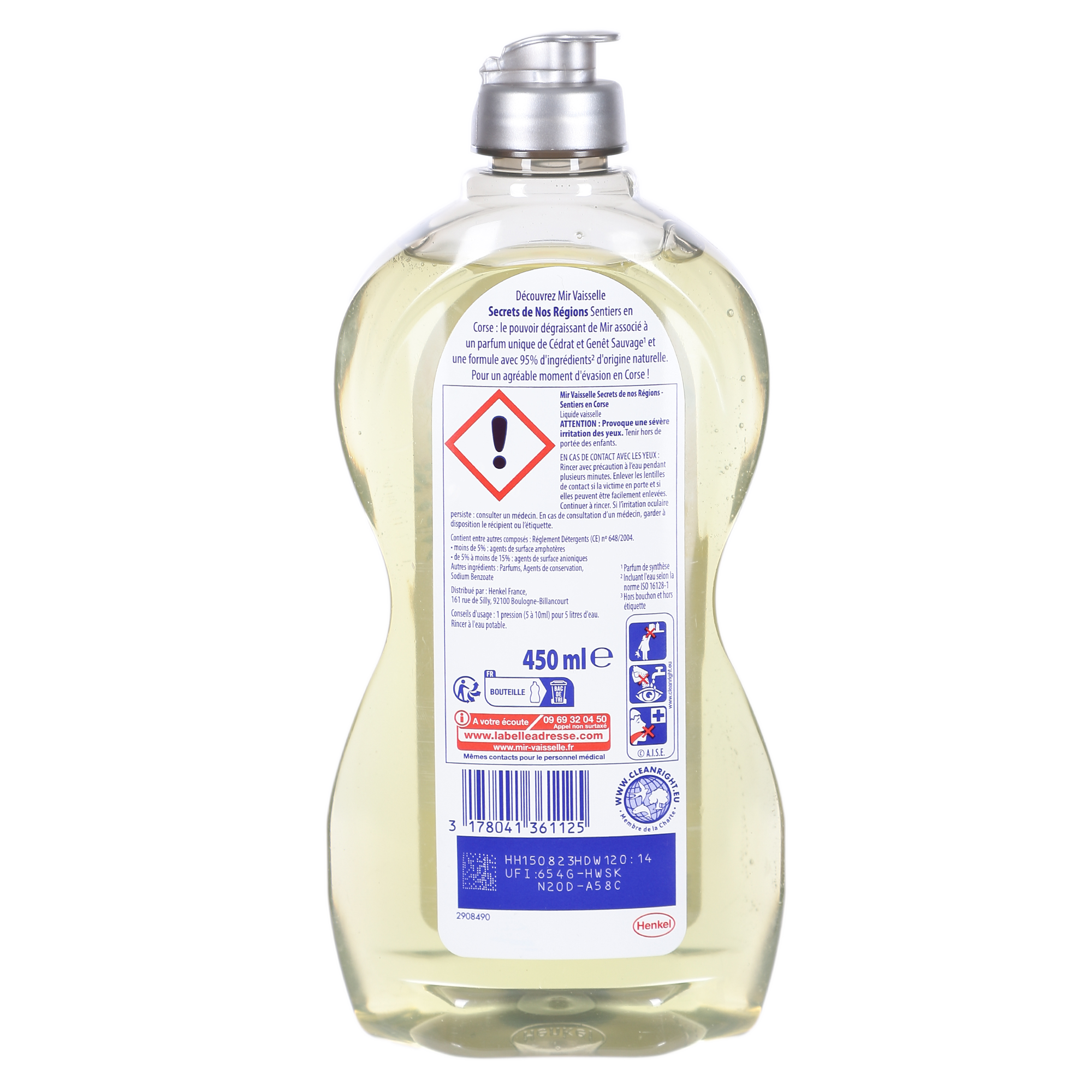 Liquide vaisselle sentiers en Corse cedrat et Genet sauvage