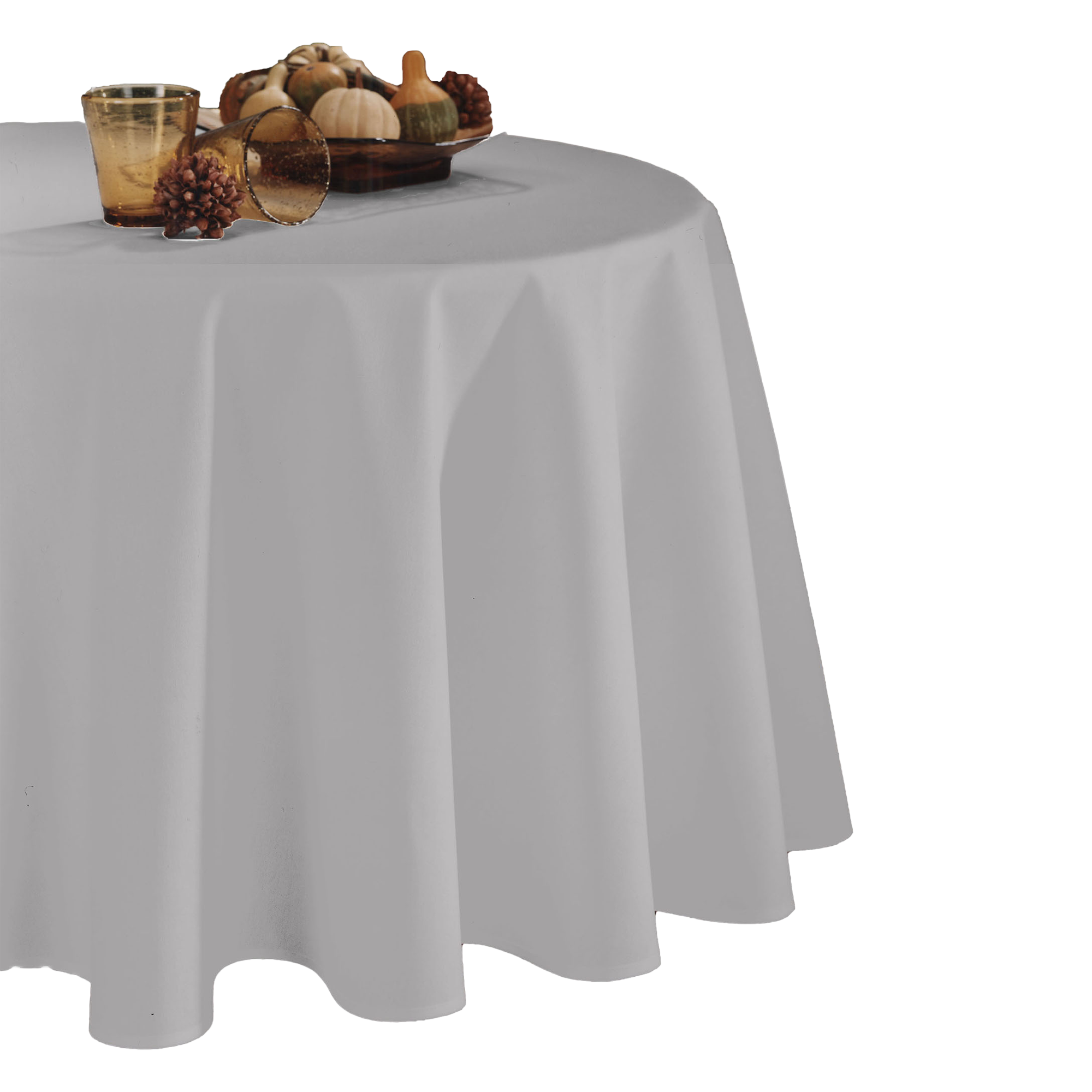 Nappe polyester unie diamètre 180cm  - Blanc