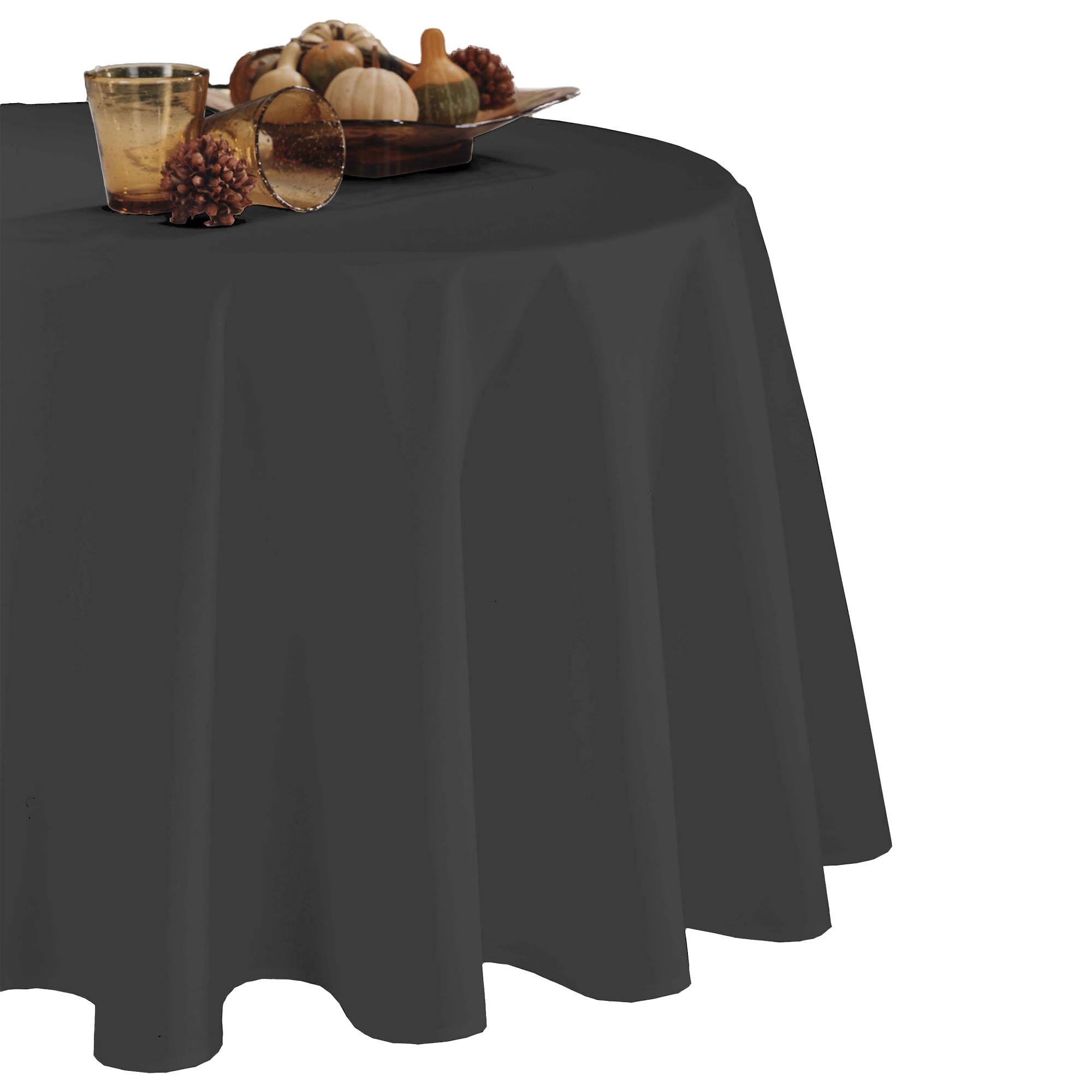 Nappe polyester unie diamètre 180cm  - Gris clair
