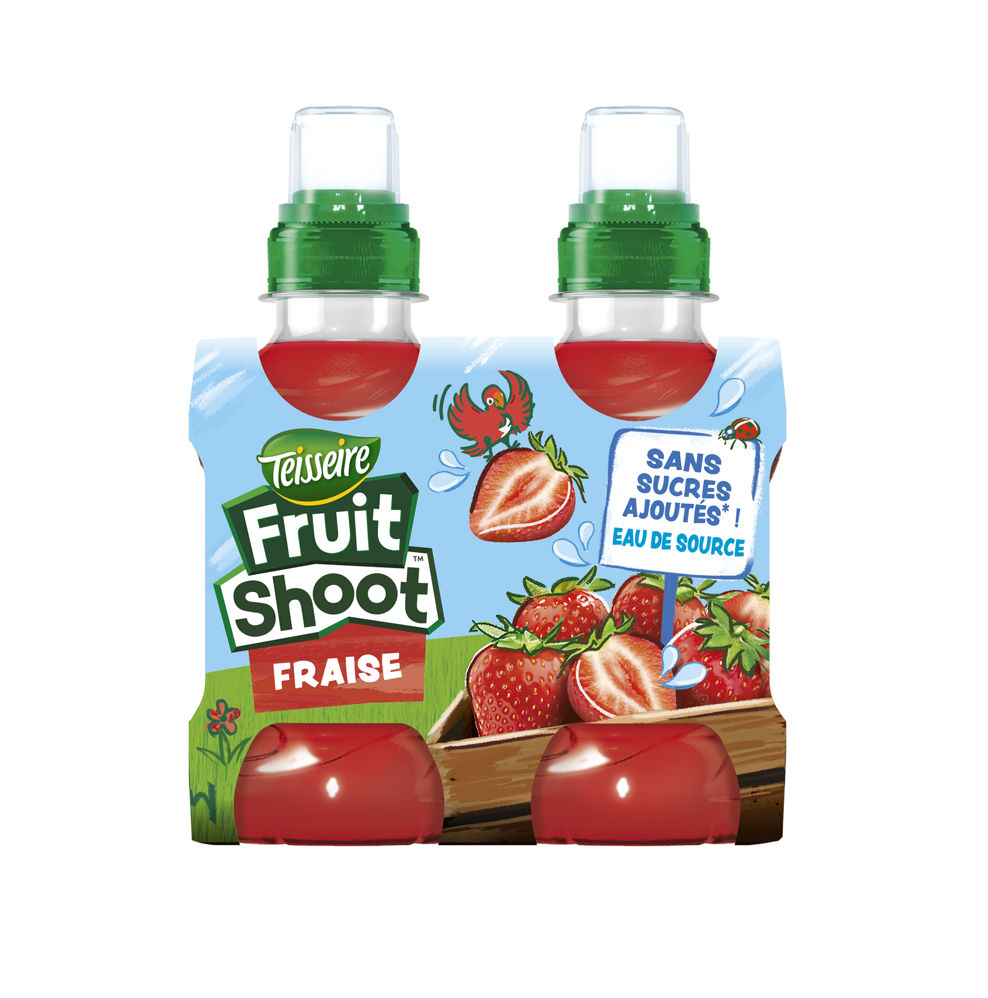 Lot de 4 bouteilles Fruitshoot fraise