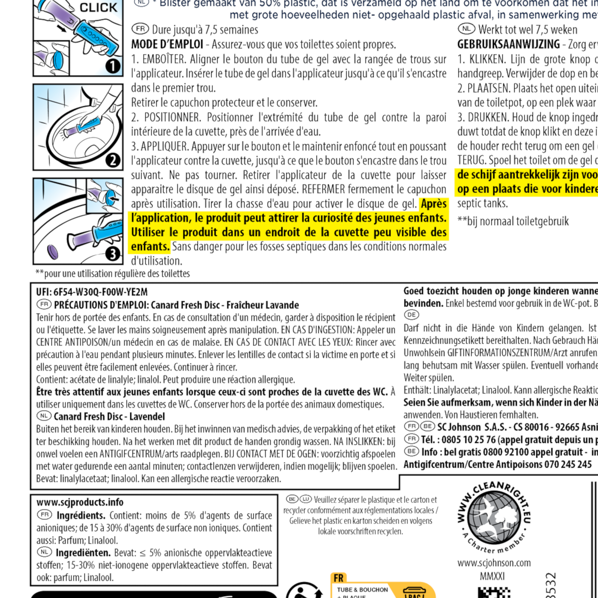 Applicateur fresh disc + 6 disques fraicheur lavande