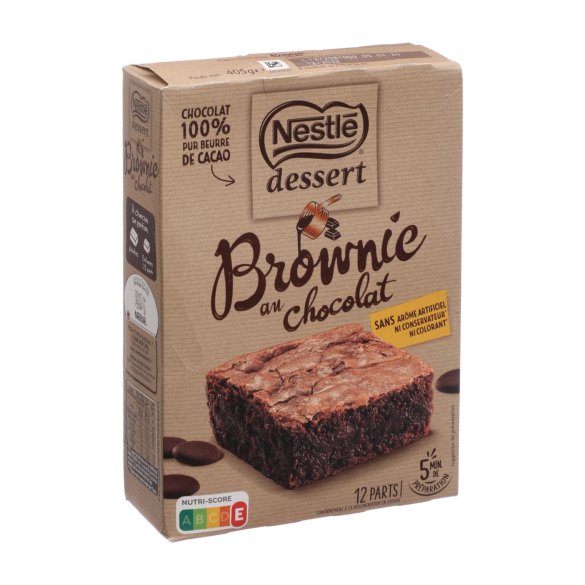 Préparation dessert brownie