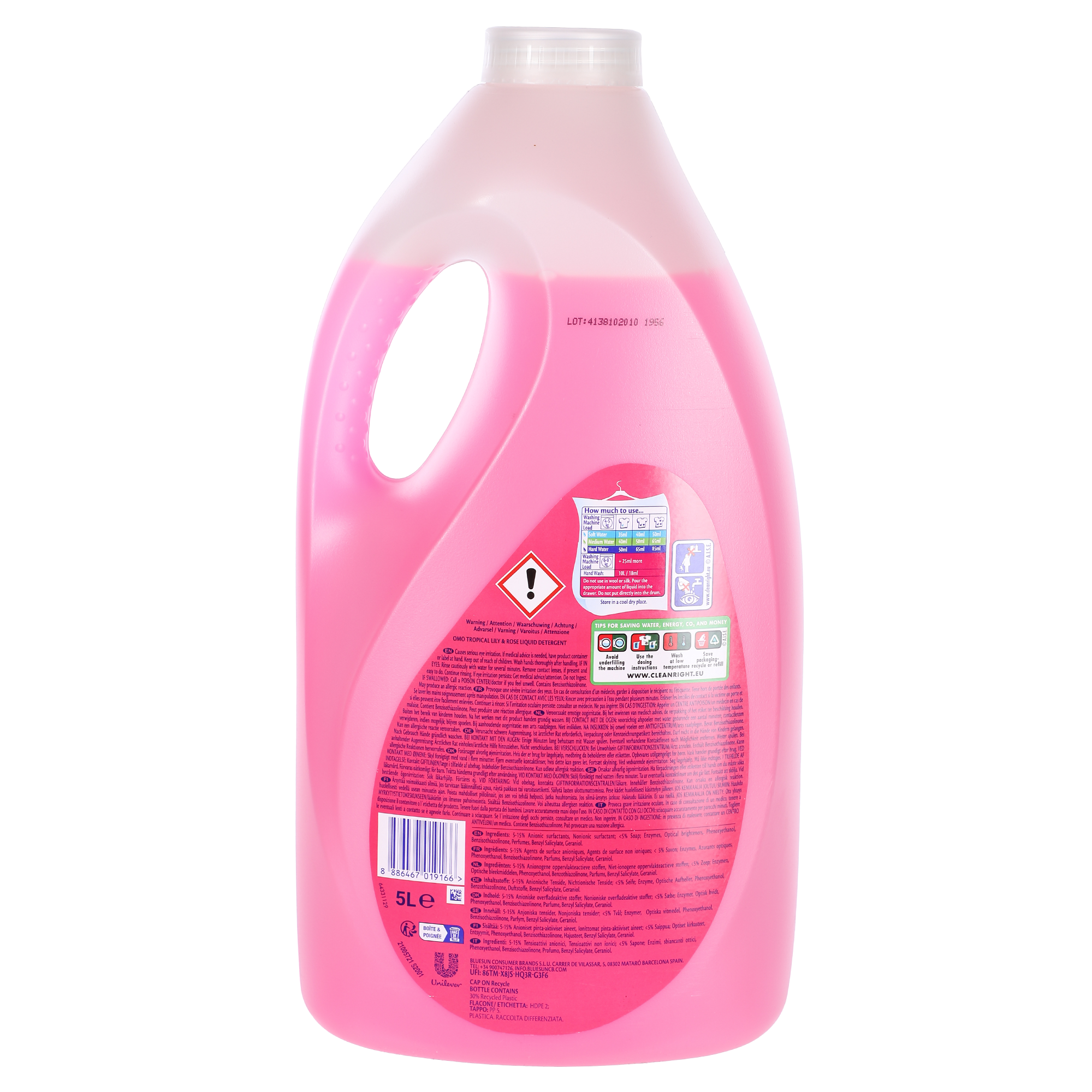 100 doses de lessive liquide tropical