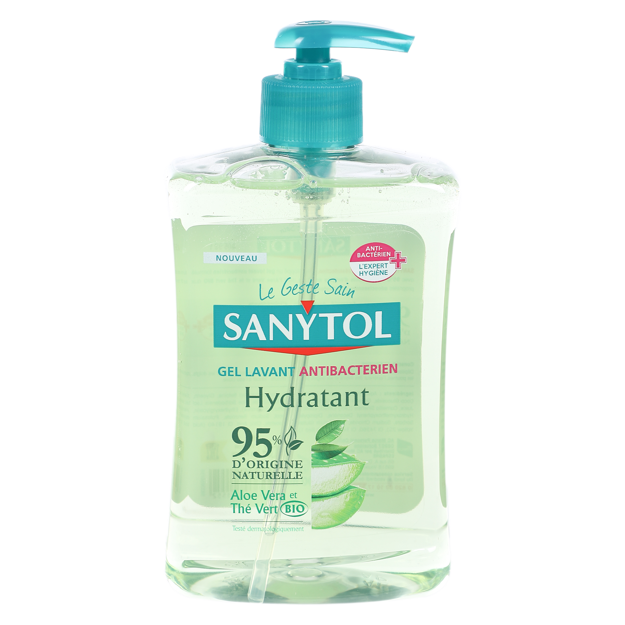 Gel lavant antibactérien hydratant aloe vera thé vert