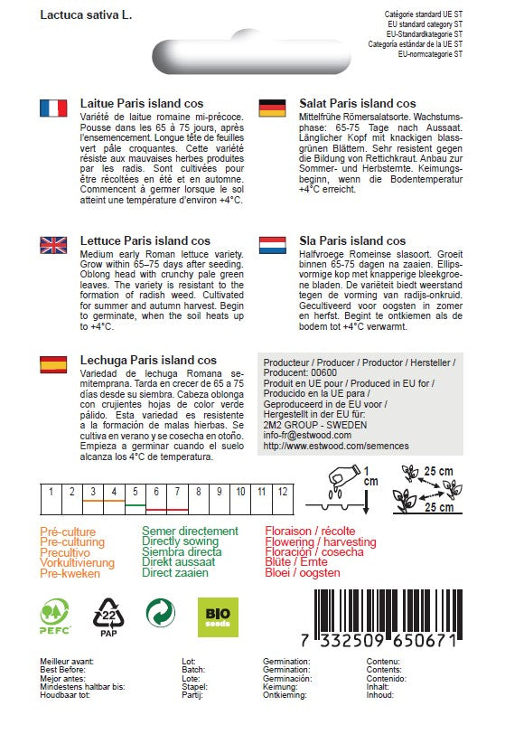 Semences de laitue bio