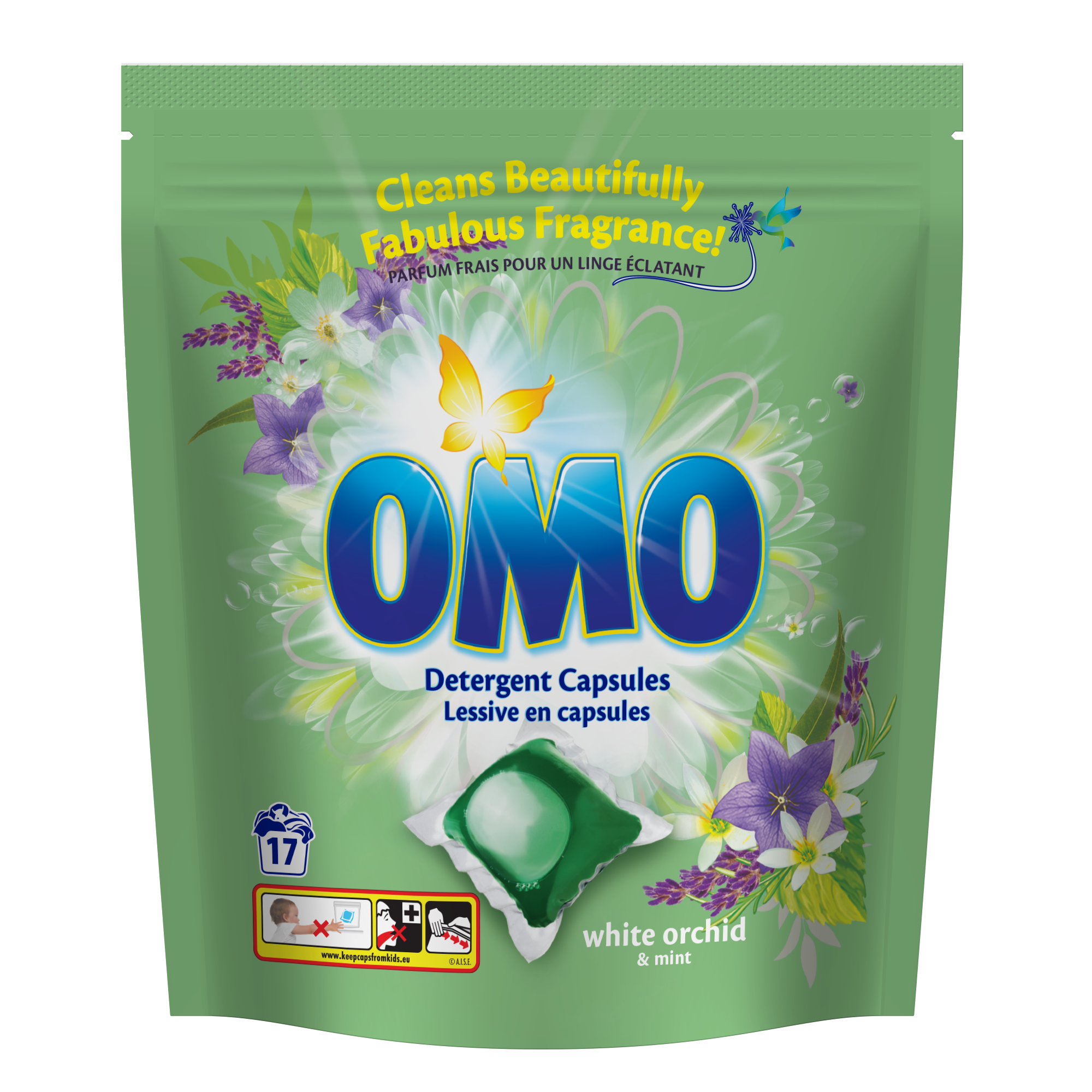 17 capsules lessive White Orchid