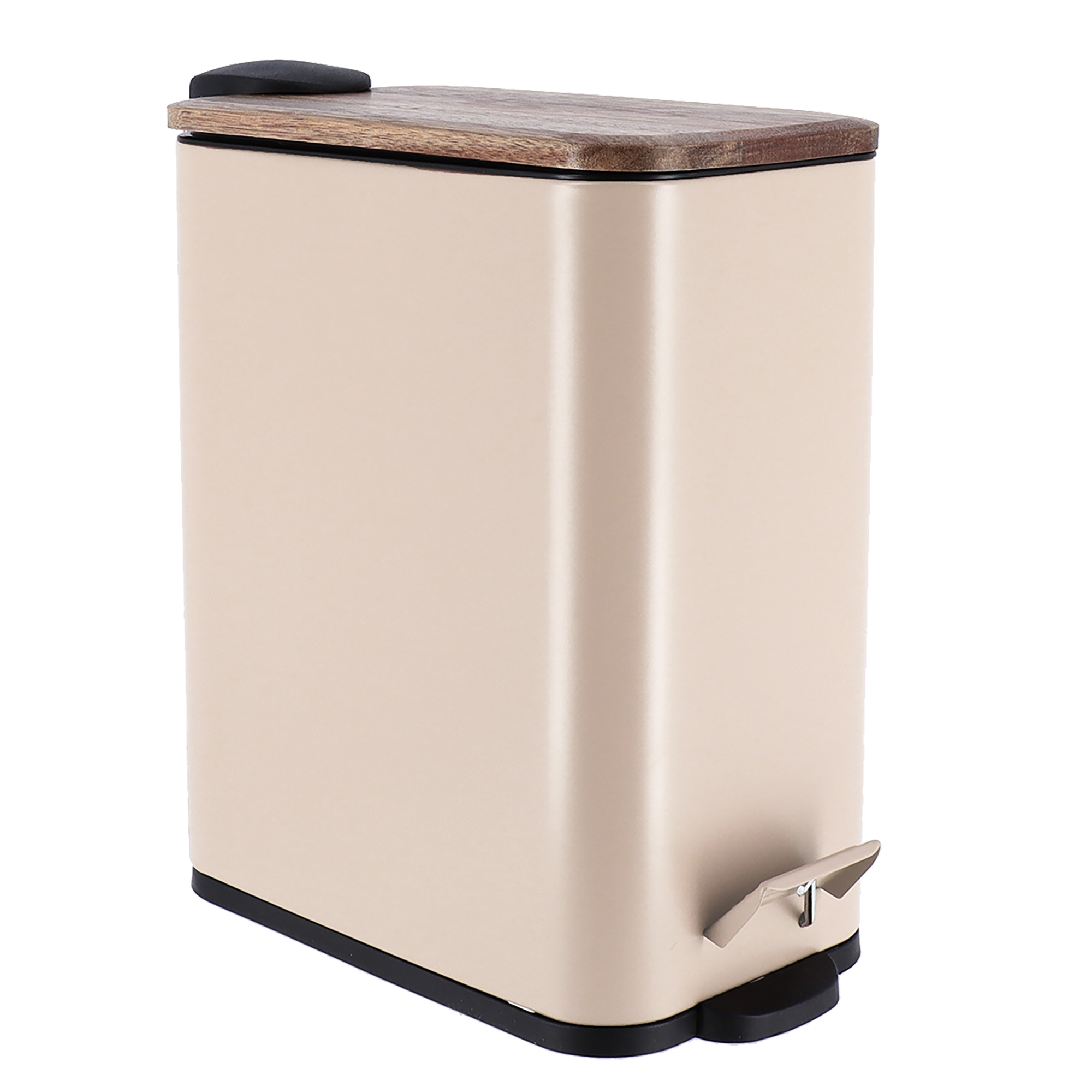 Poubelle en métal beige 5L