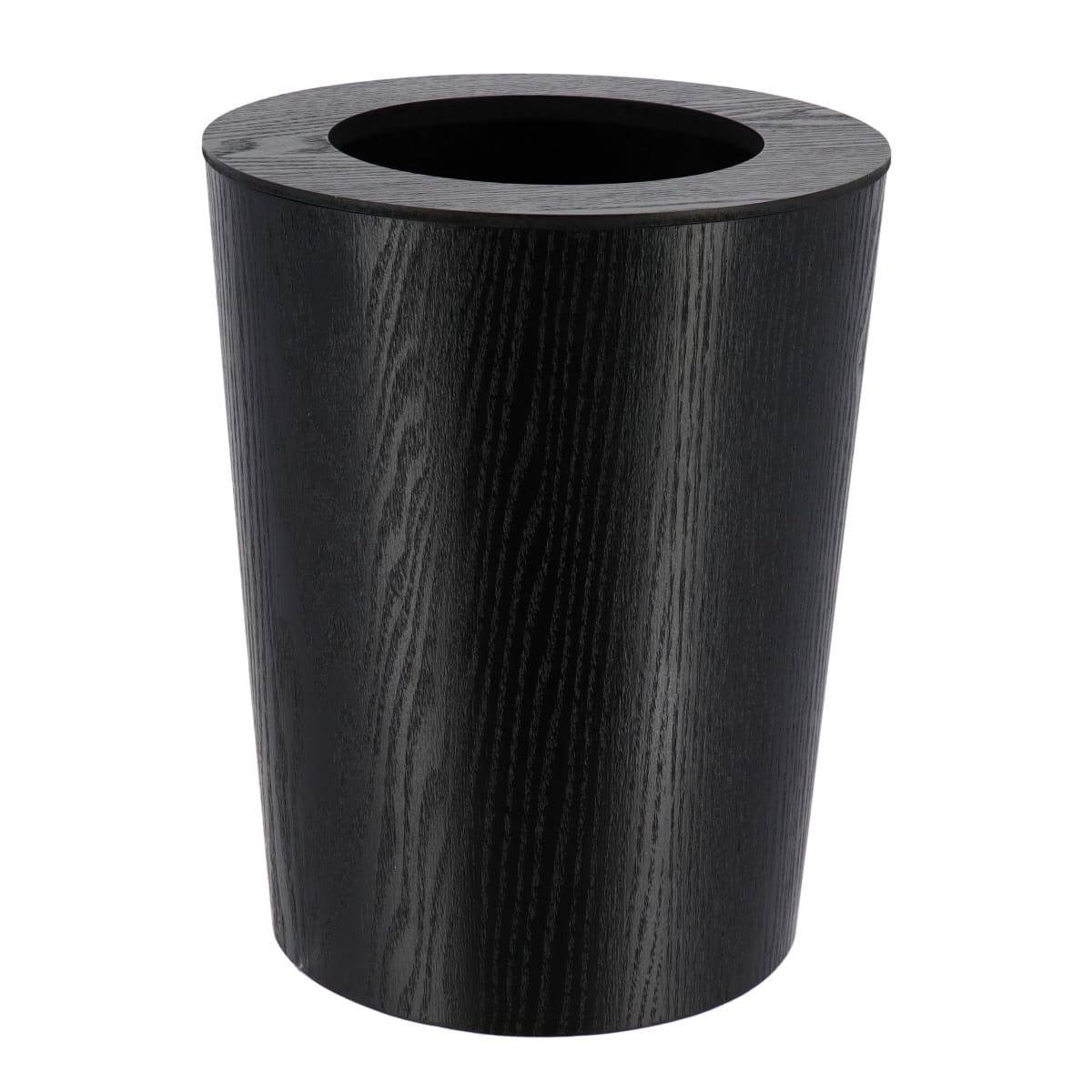 Poubelle effet bois noire