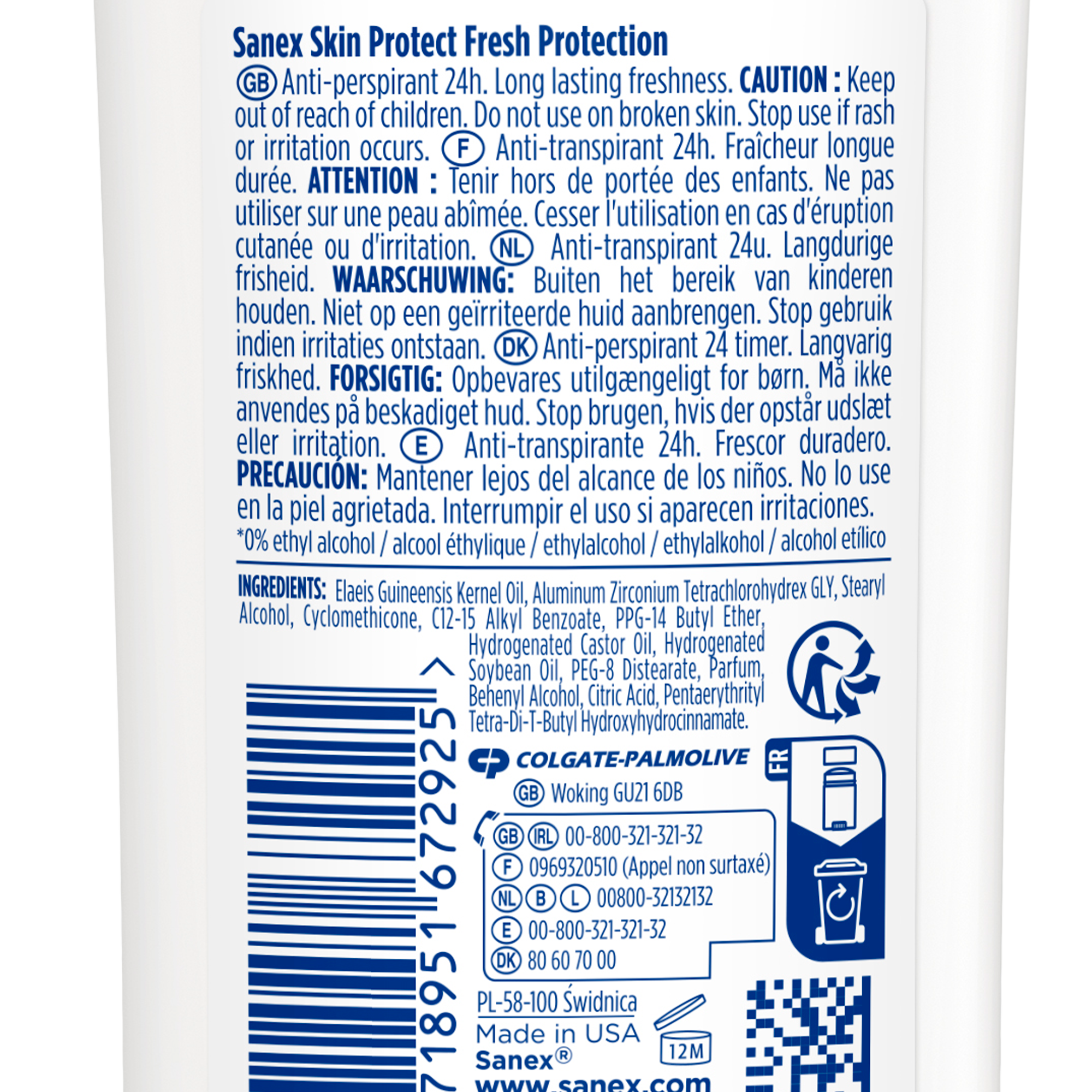 Déodorant Sanex Skin Protect Fresh Protection XXL