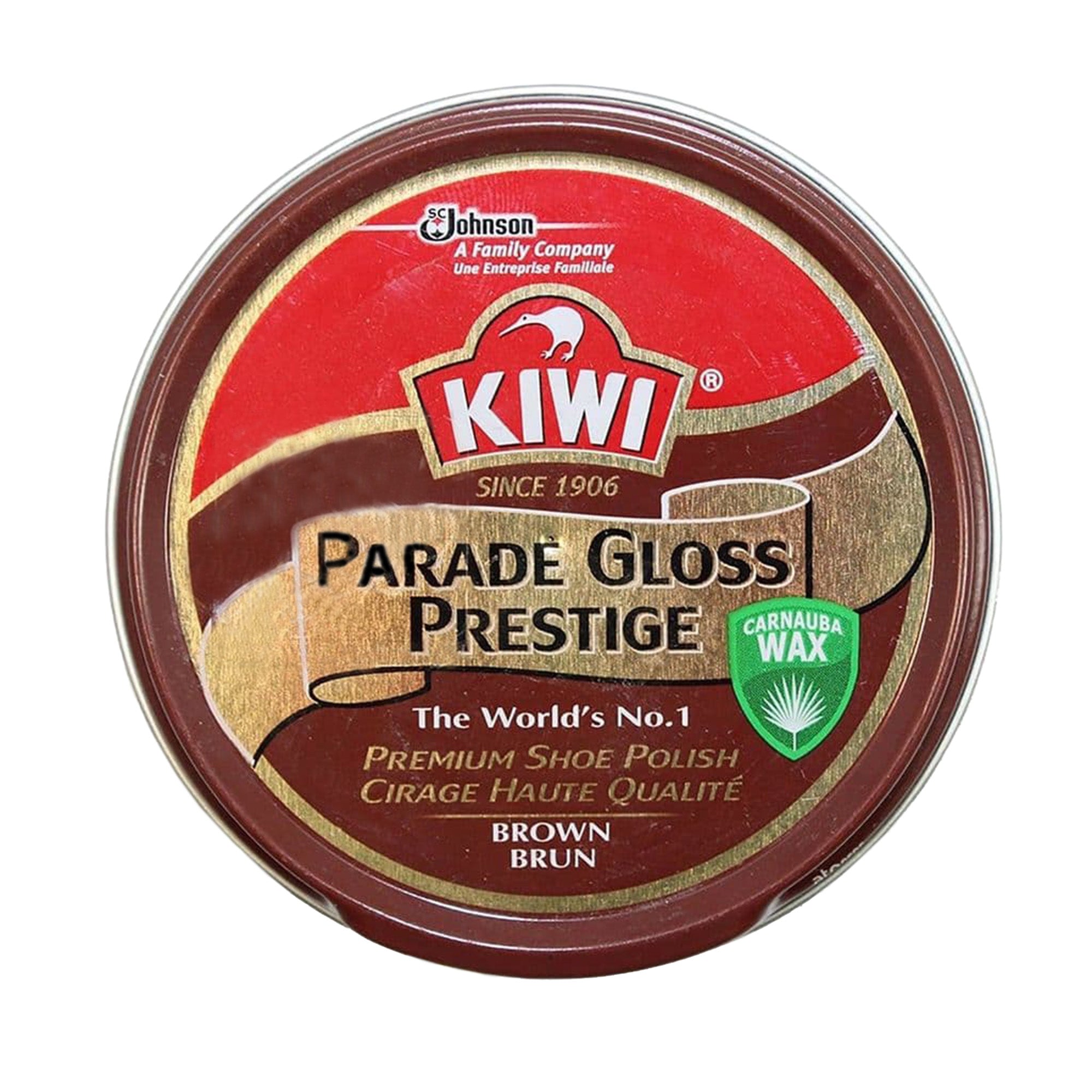 Pot de crème de cirage marron