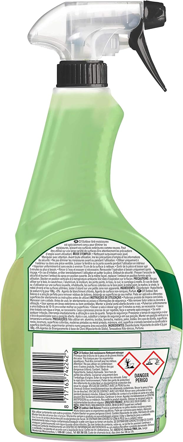 Spray nettoyant ultimate clean anti-moisissures avec javel outdoor