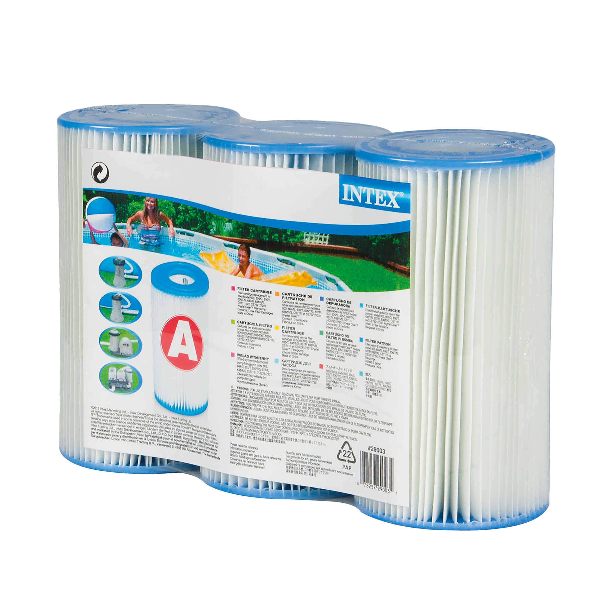 Lot de 3 cartouches de filtration piscine
