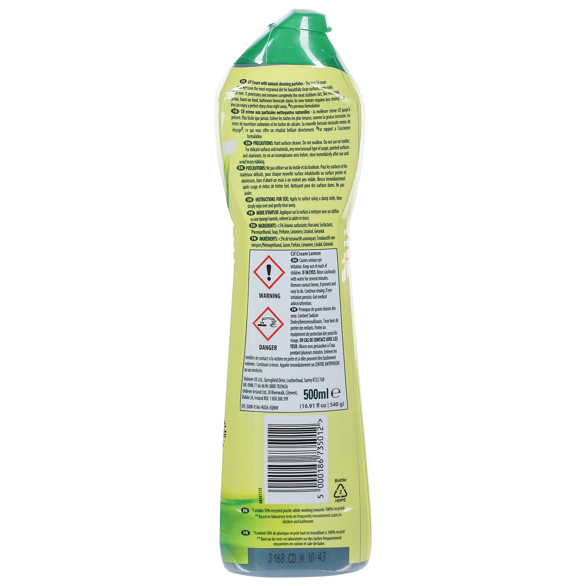 Crème à récurer microcristaux citron