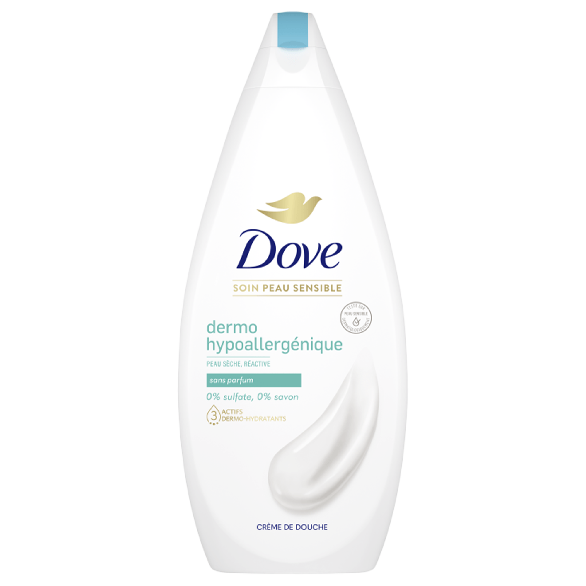 Gel douche dermo- hypoallergénique sans parfum peau sensible