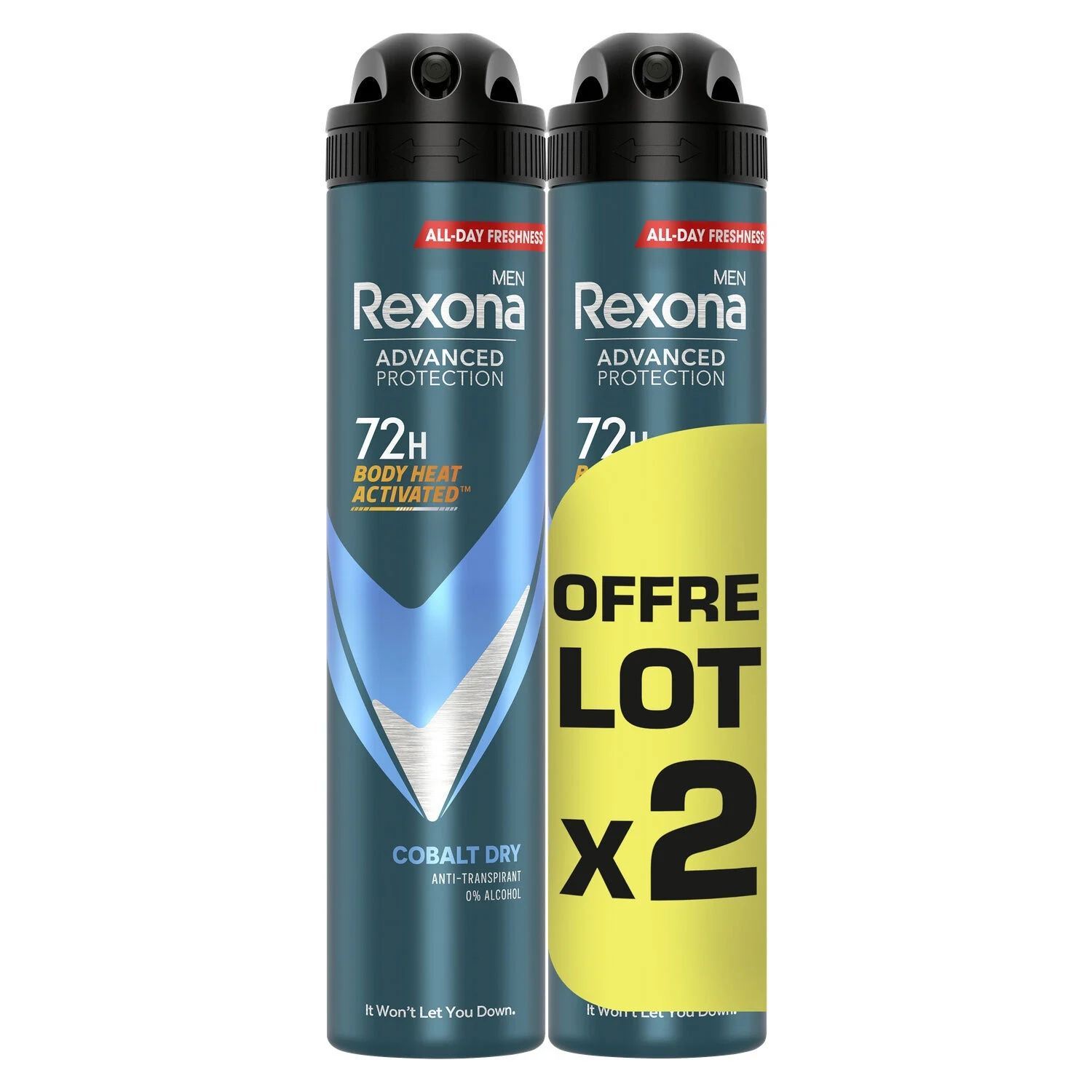 Lot de 2 déodorants  anti-transpirant 72H