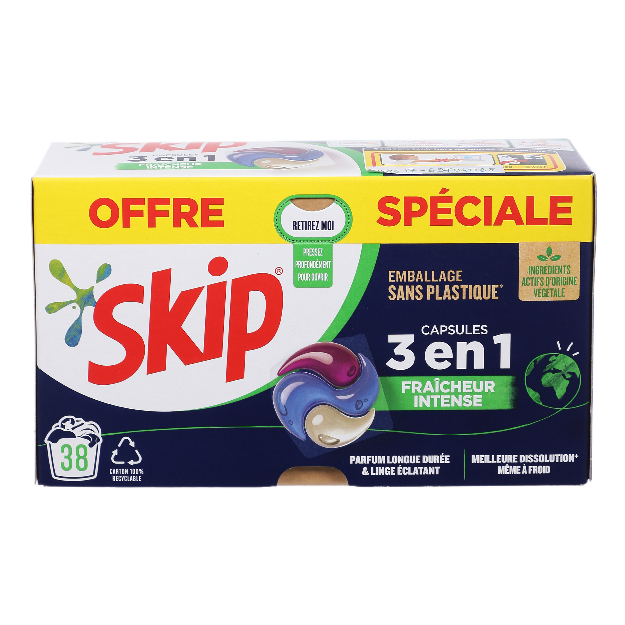 38 capsules 3 en 1 fraîcheur intense