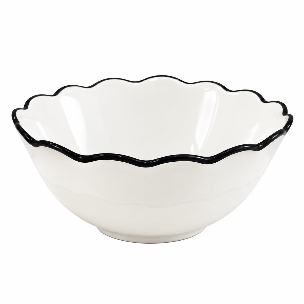 Bol en porcelaine à bordure noire Déclic Home – Ø 14 cm