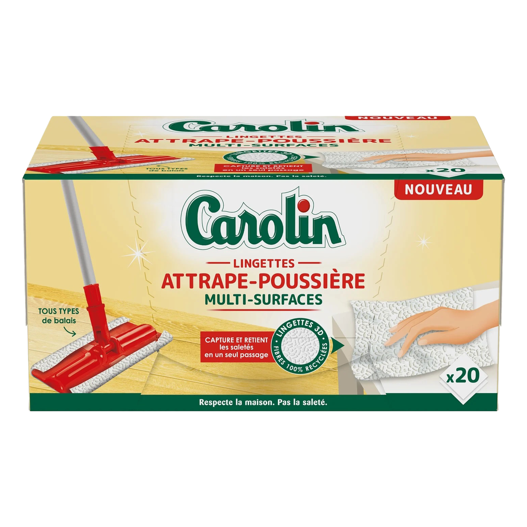 20 lingettes nettoyantes attrape poussière