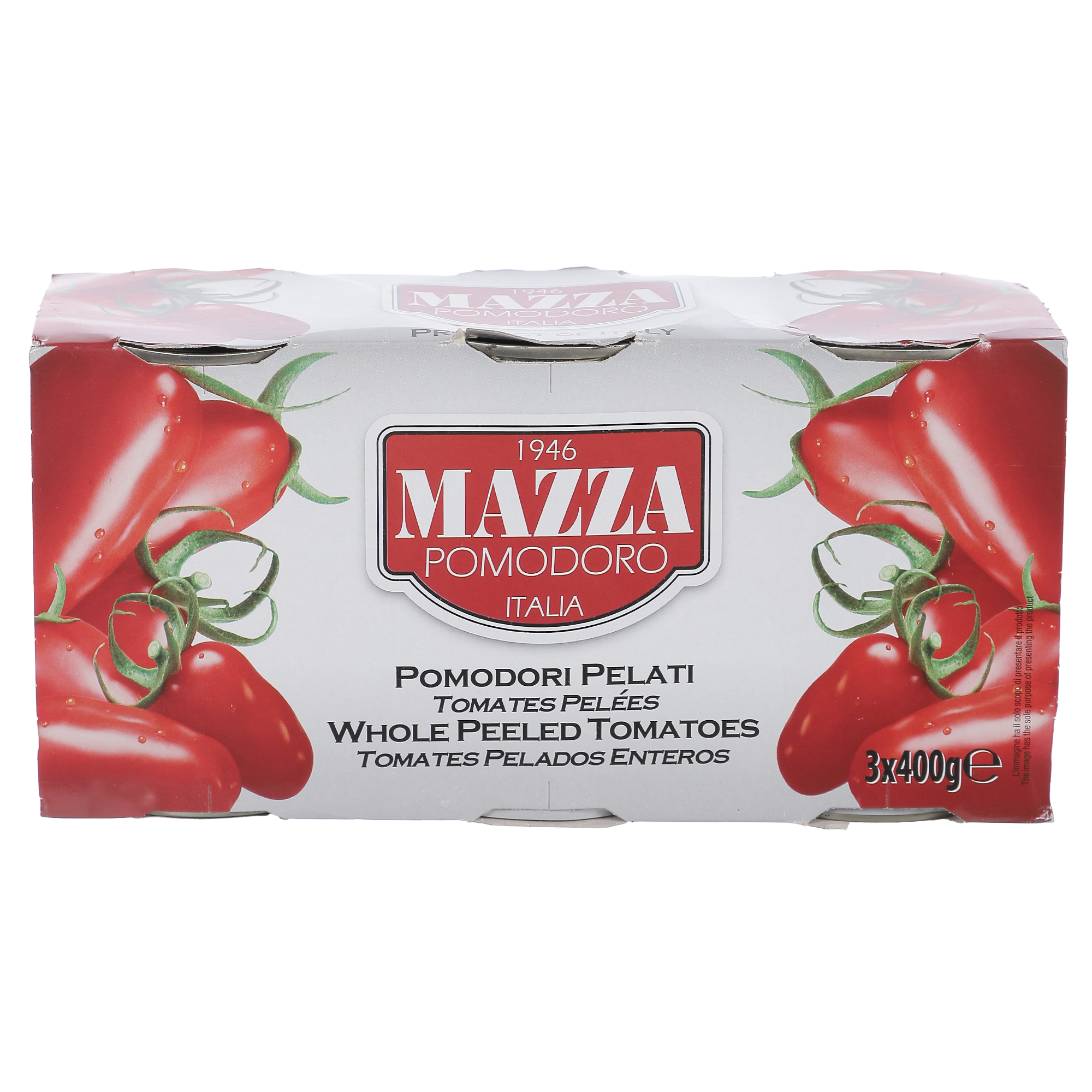 Lot de 3 boîtes de tomates pelées entières