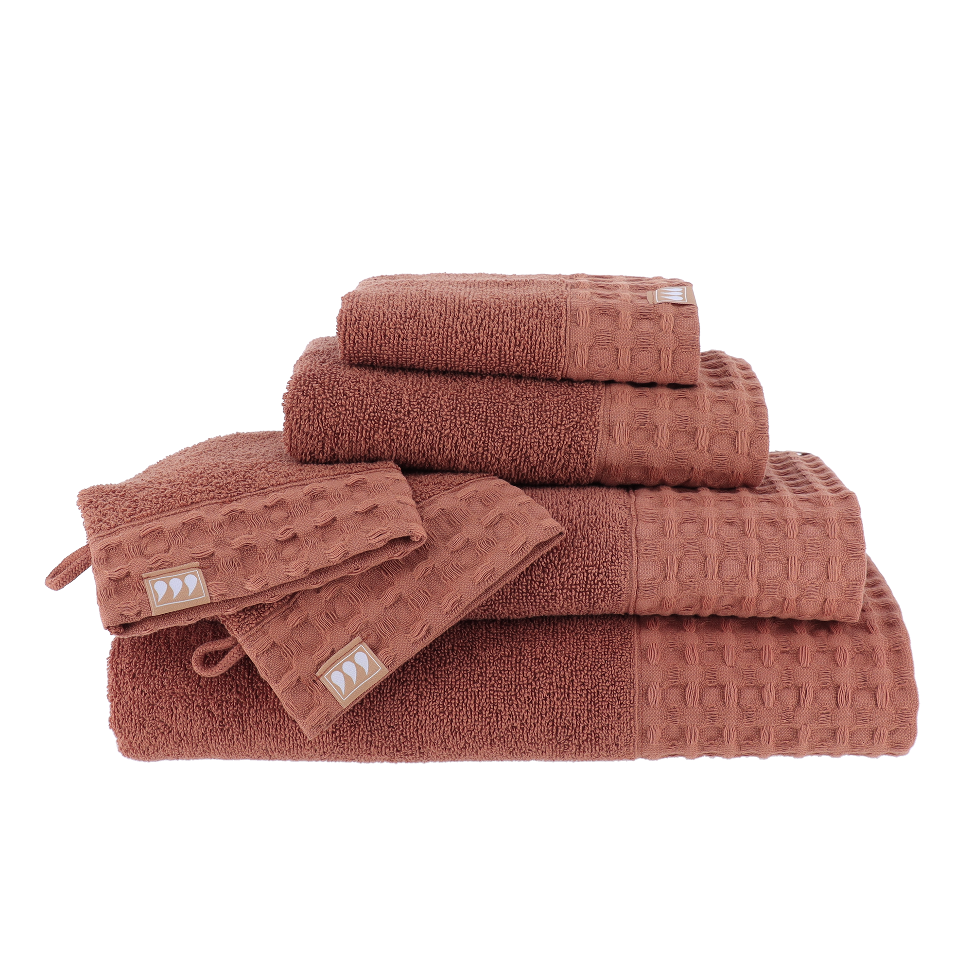 Serviette de toilette 50x90cm terracotta