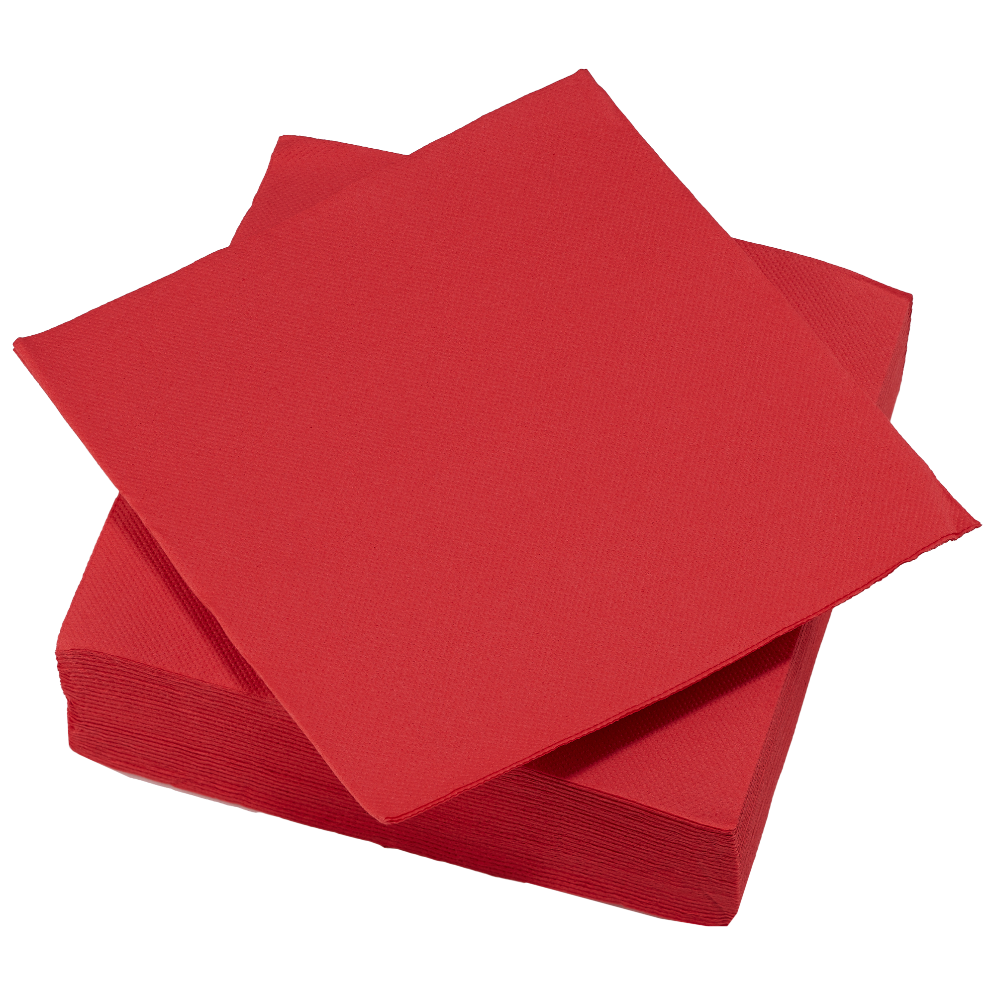 40 serviettes en papier rouges