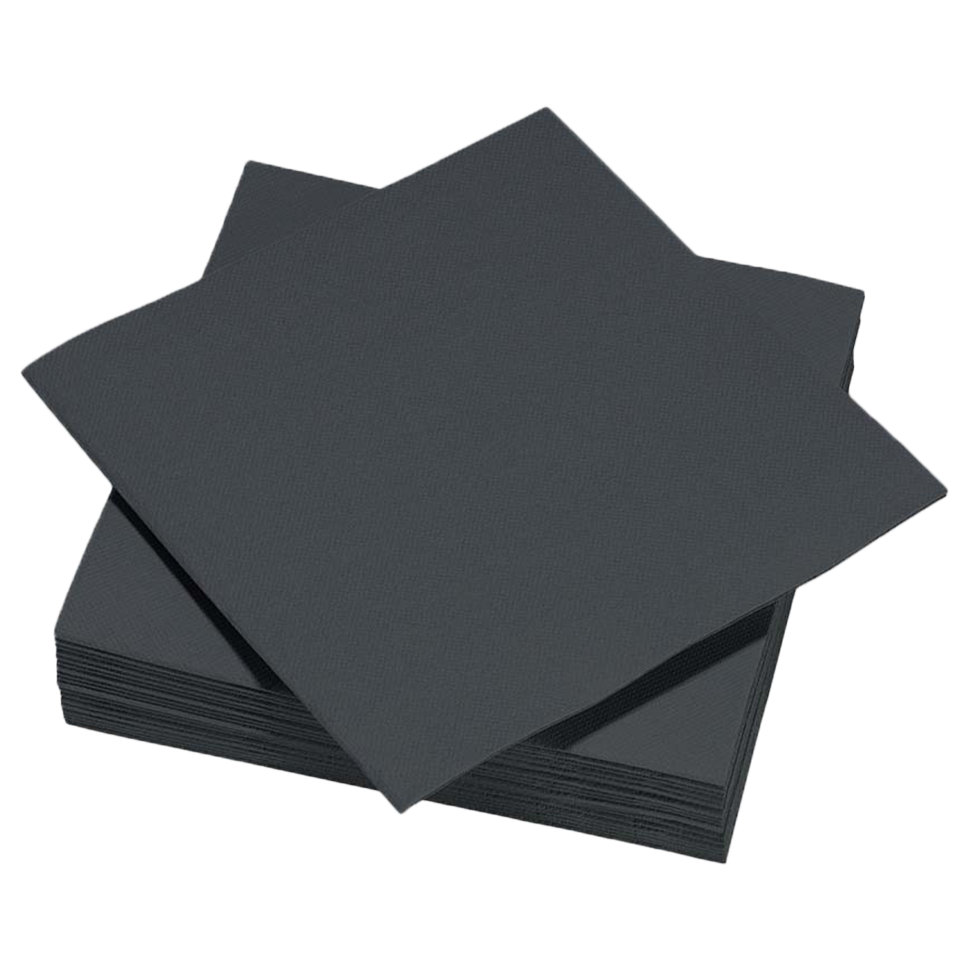 40 serviettes en papier noires
