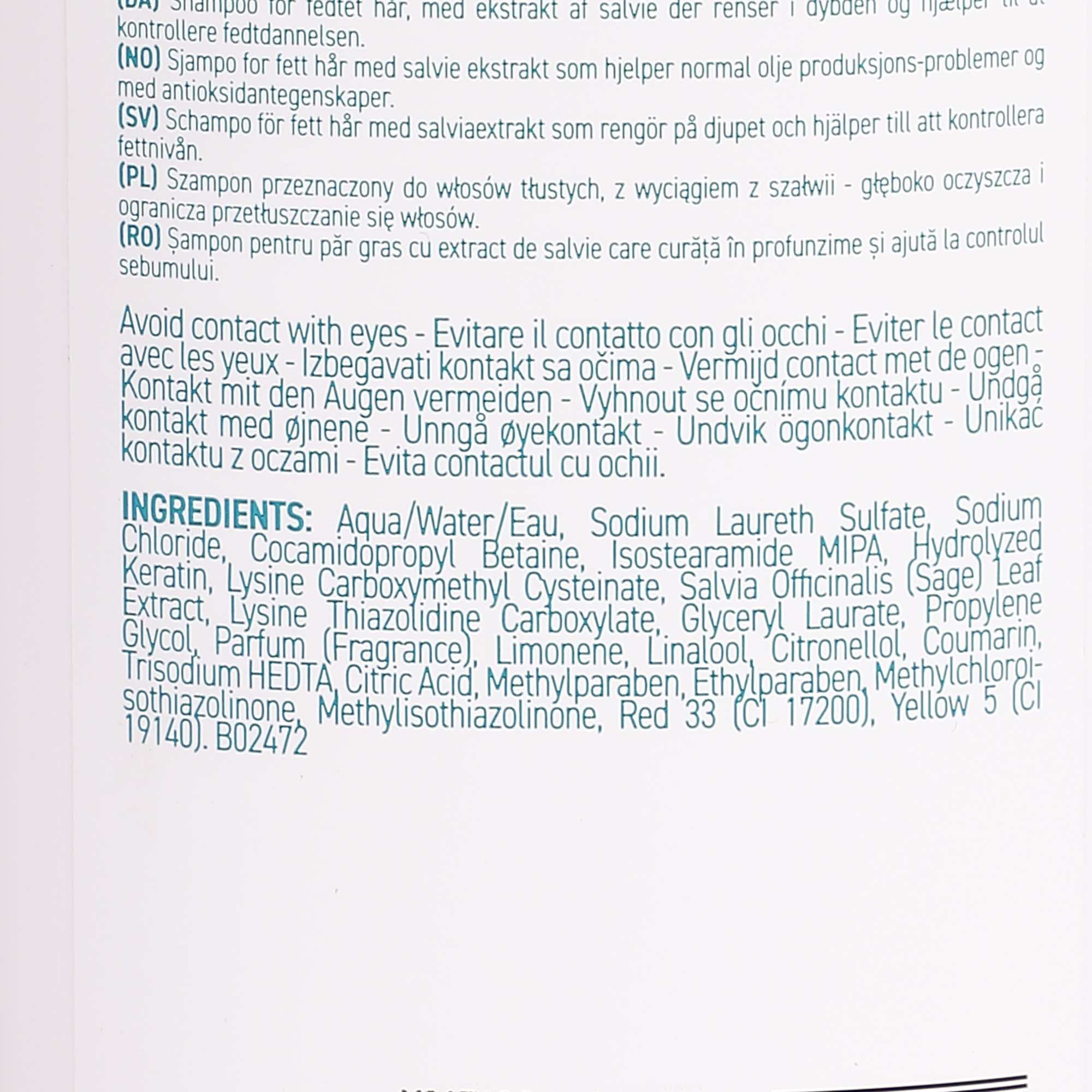 SHAMPOING CHEVEUX GRAS
