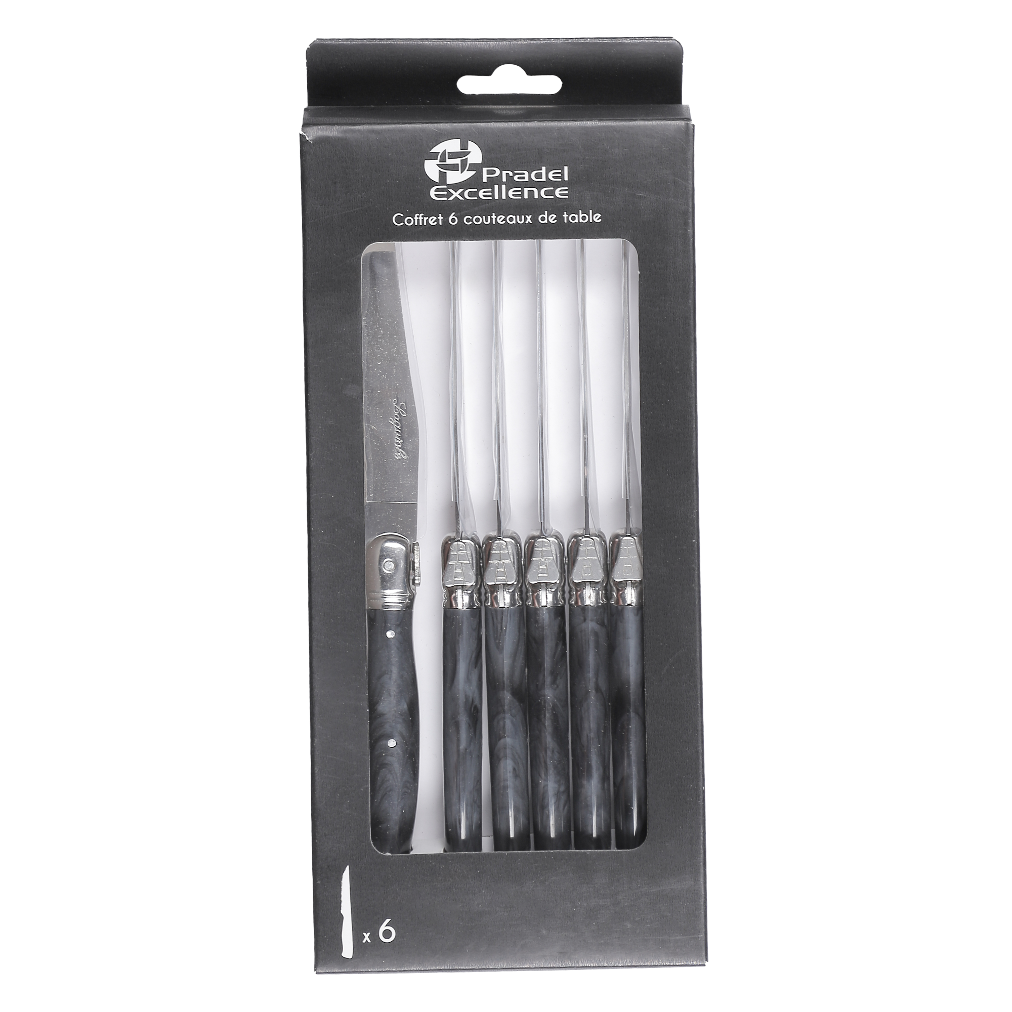 6 couteaux à steack gris Laguiole