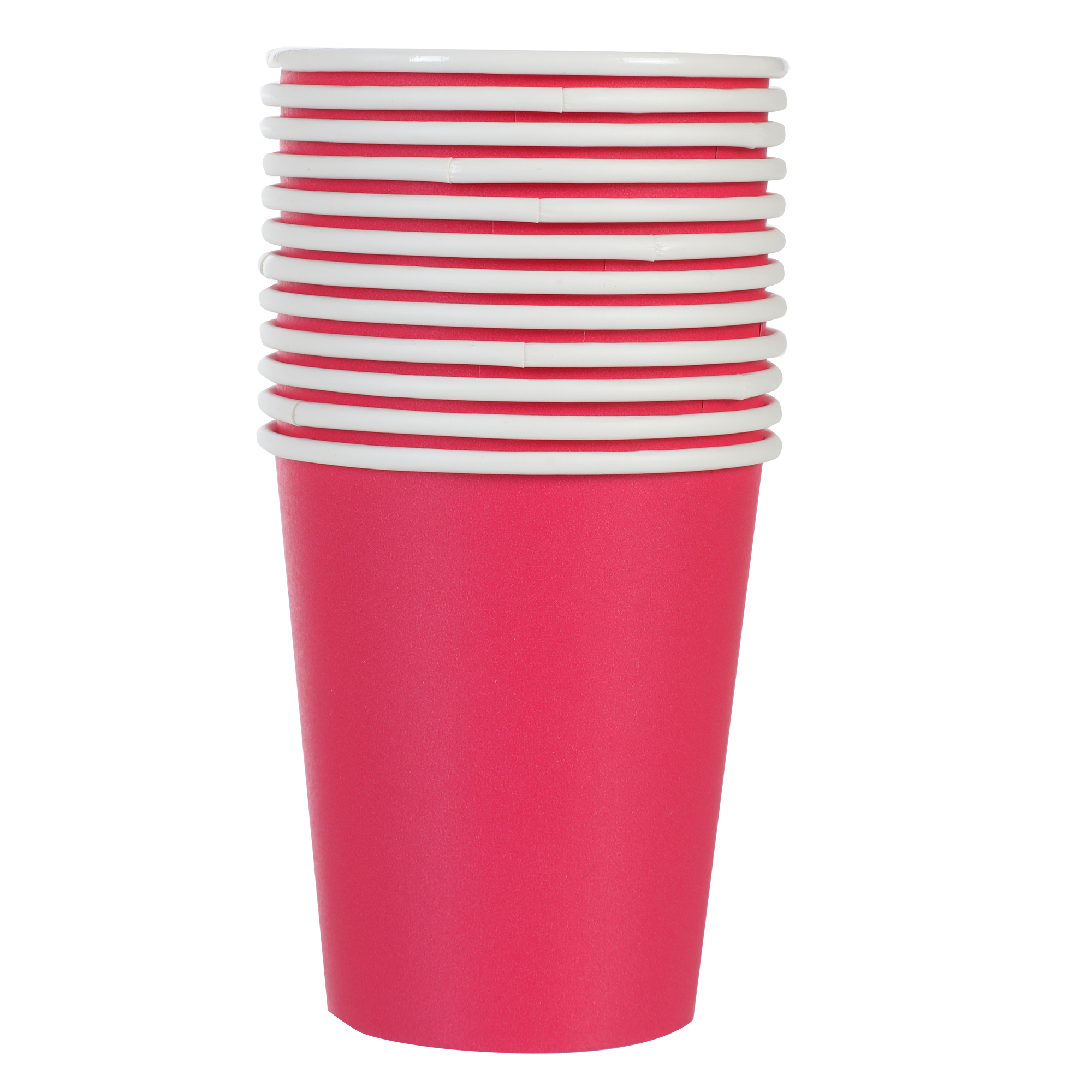 12 gobelets en carton fuchsia