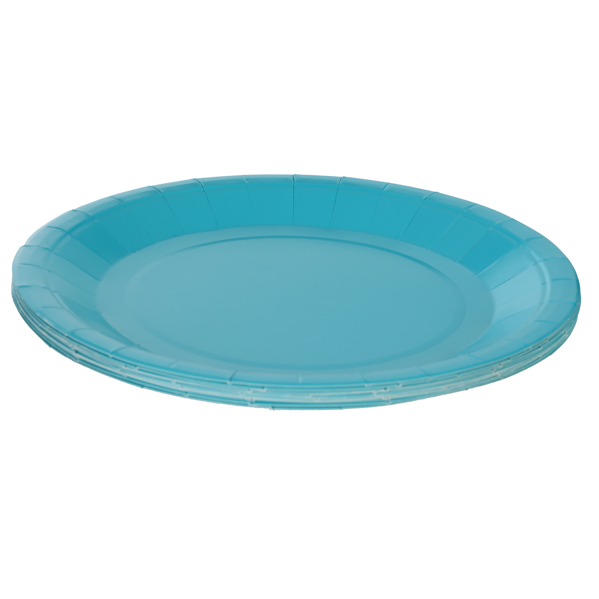 10 assiettes en carton Turquoise