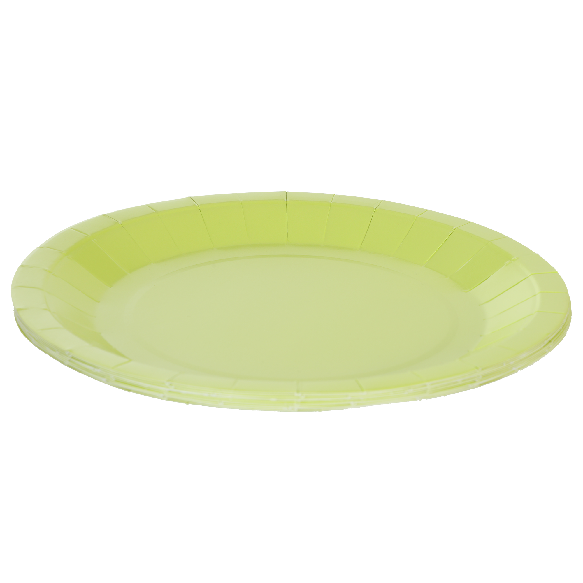 10 assiettes en carton anis