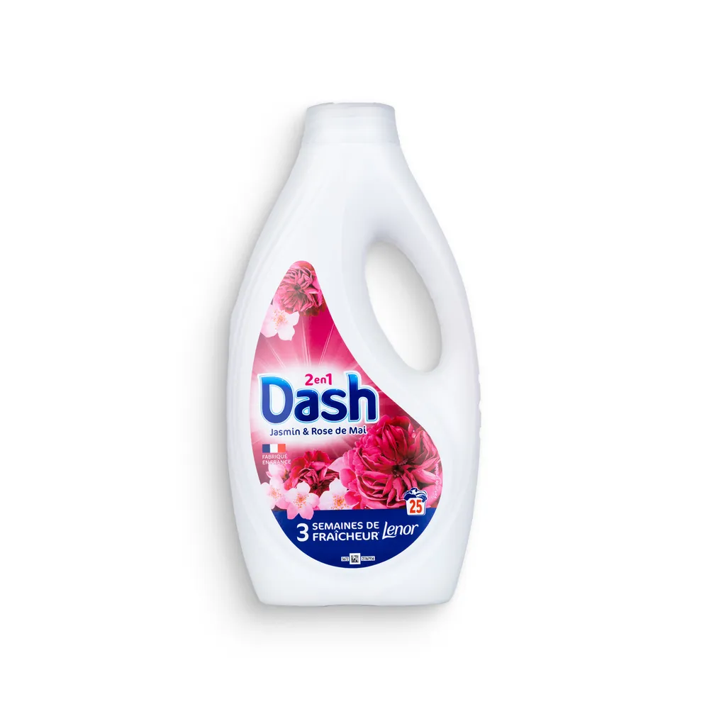 25 doses de lessive liquide Dash 2 en 1