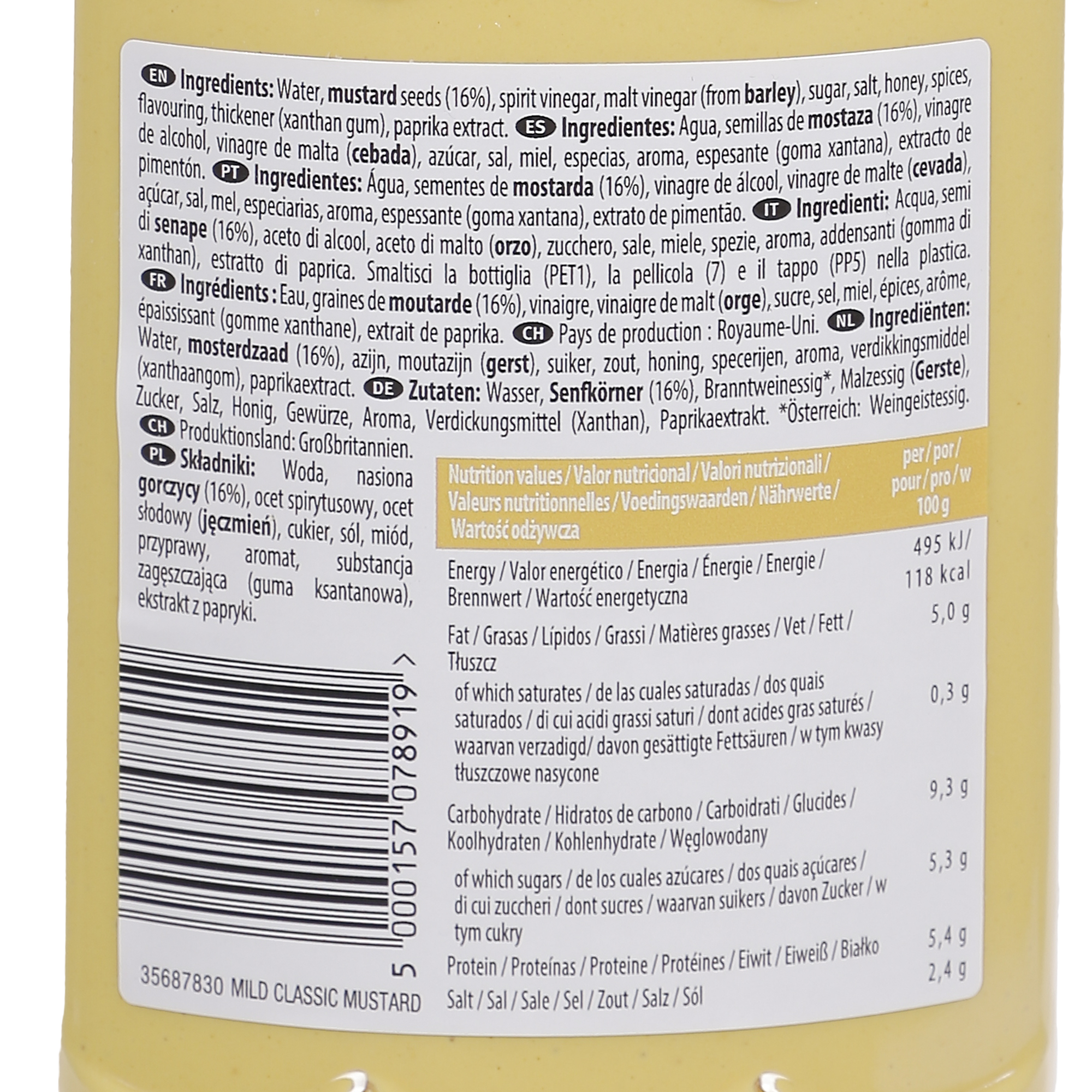 Sauce Yellow moutarde
