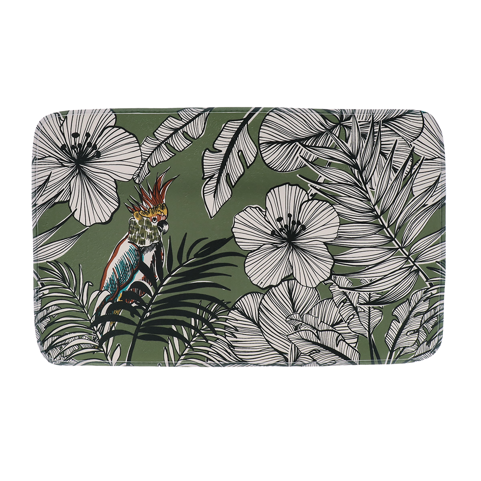 Tapis microfibre imprimé 45x75 cm jungle fever kaki
